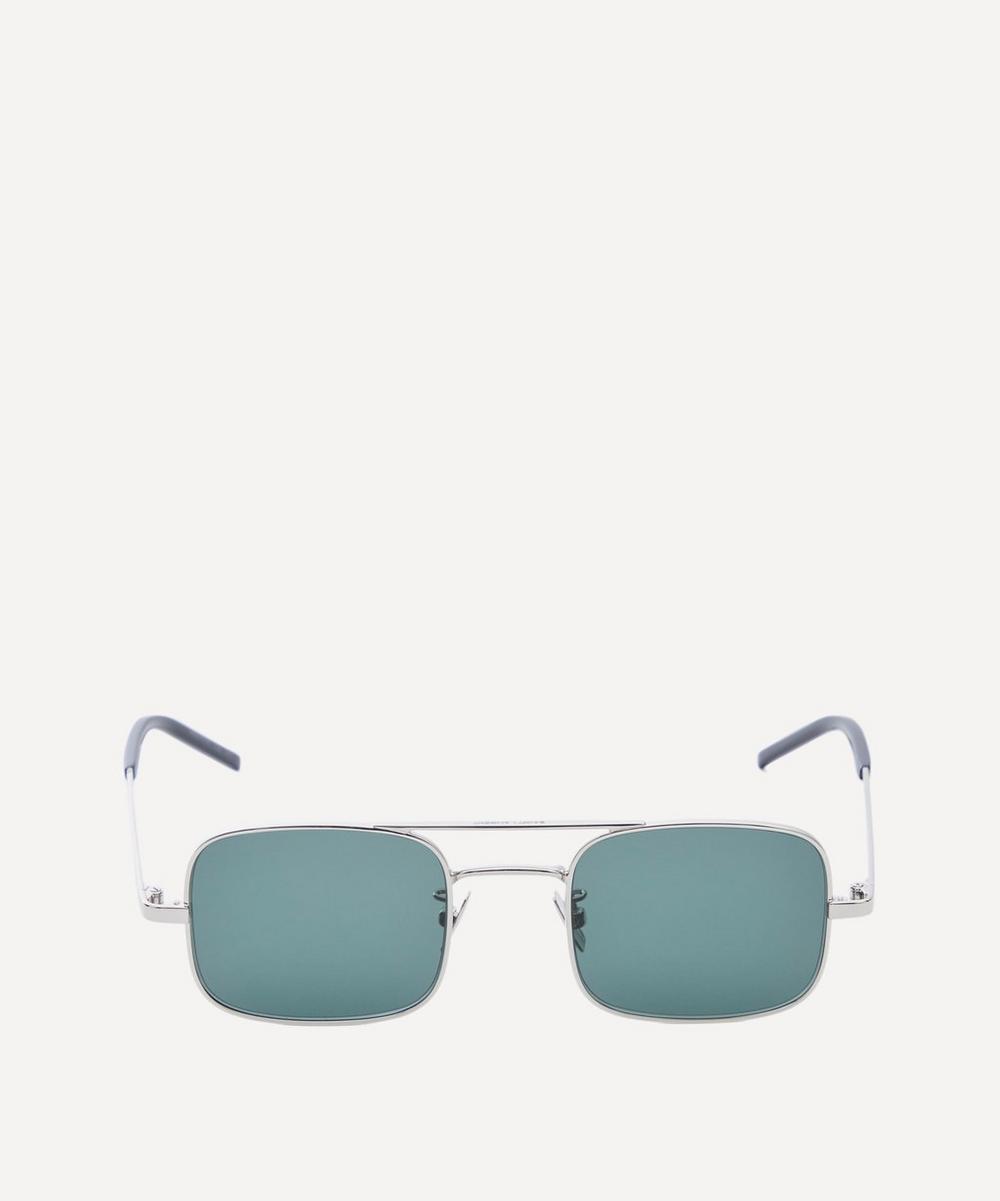 Saint Laurent Square-frame Silver-tone Metal Sunglasses