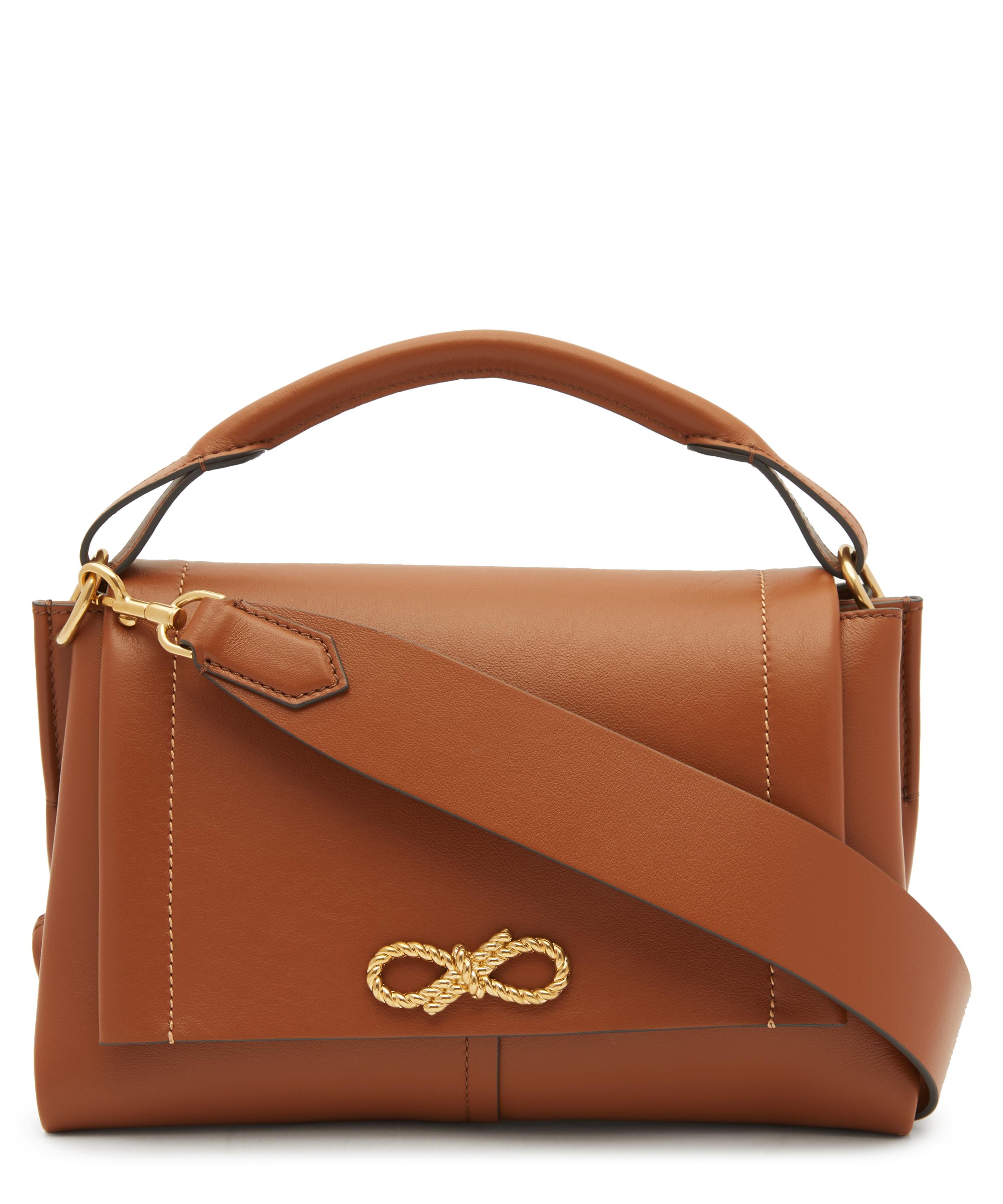 Anya Hindmarch Rope Bow Leather Shoulder Bag In Cedar | ModeSens