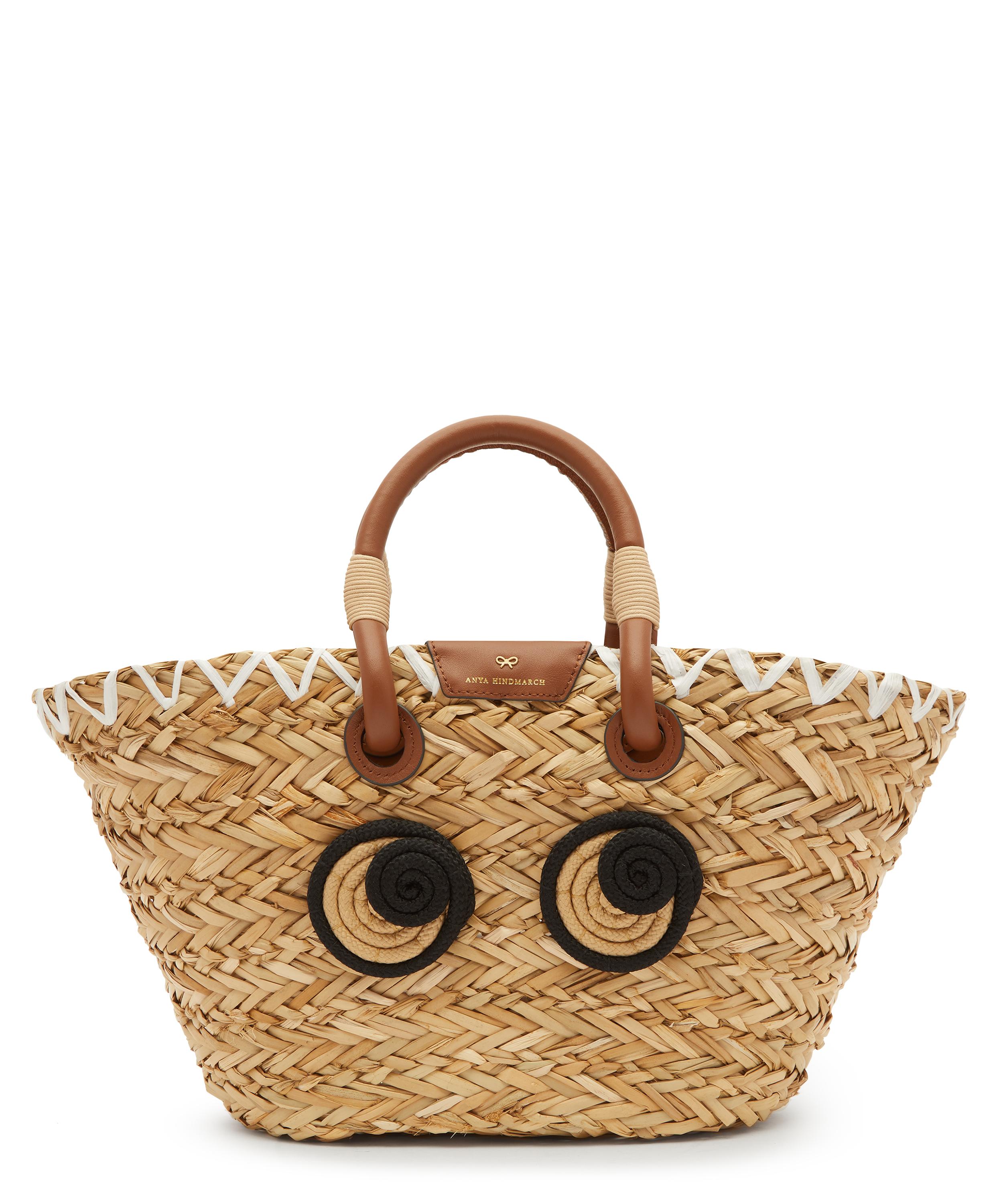 Anya Hindmarch Eyes Small Seagrass Basket Bag In Natural | ModeSens