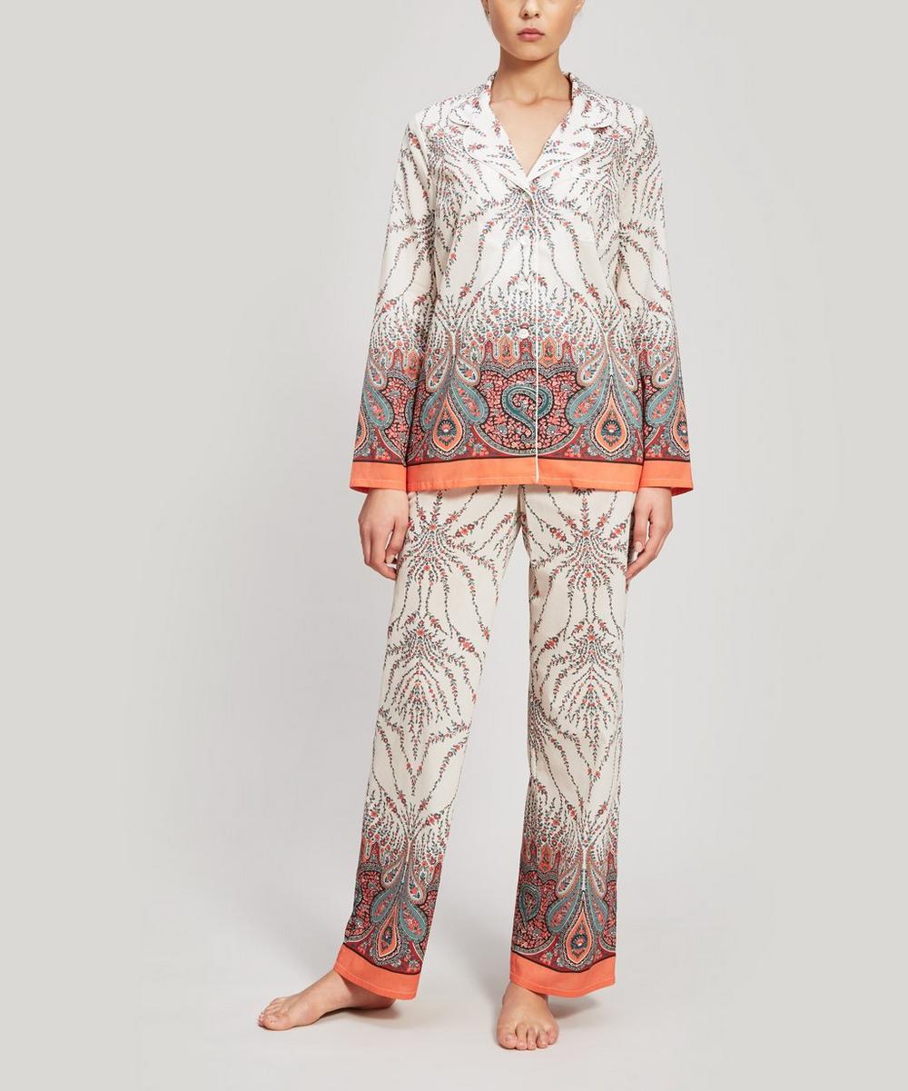 Liberty London Leonora Tana Lawn' Cotton Pyjama Set In Cream
