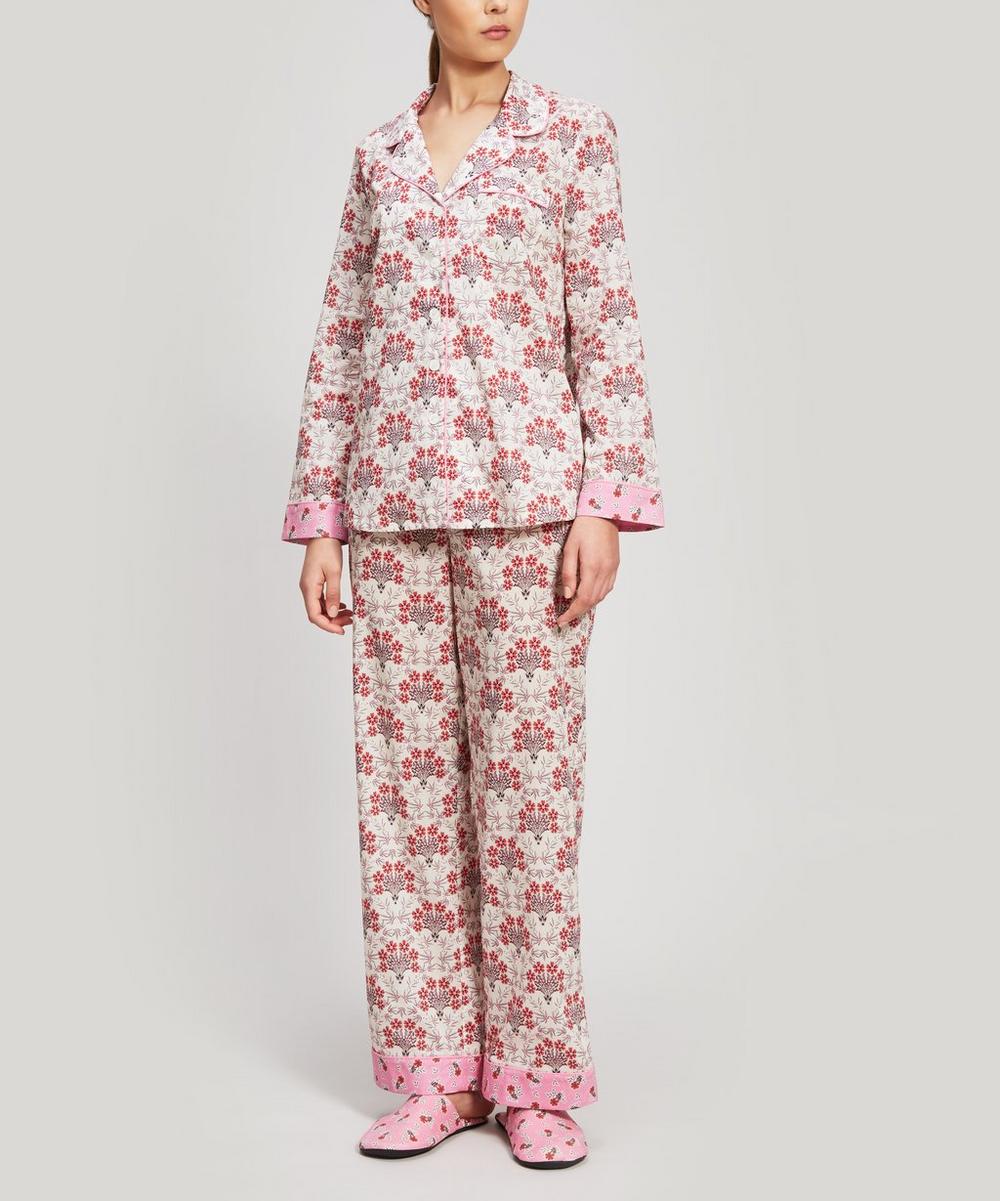 Liberty London Estelle And Poppy Florence Tana Lawn' Cotton Pyjama Set In Cream