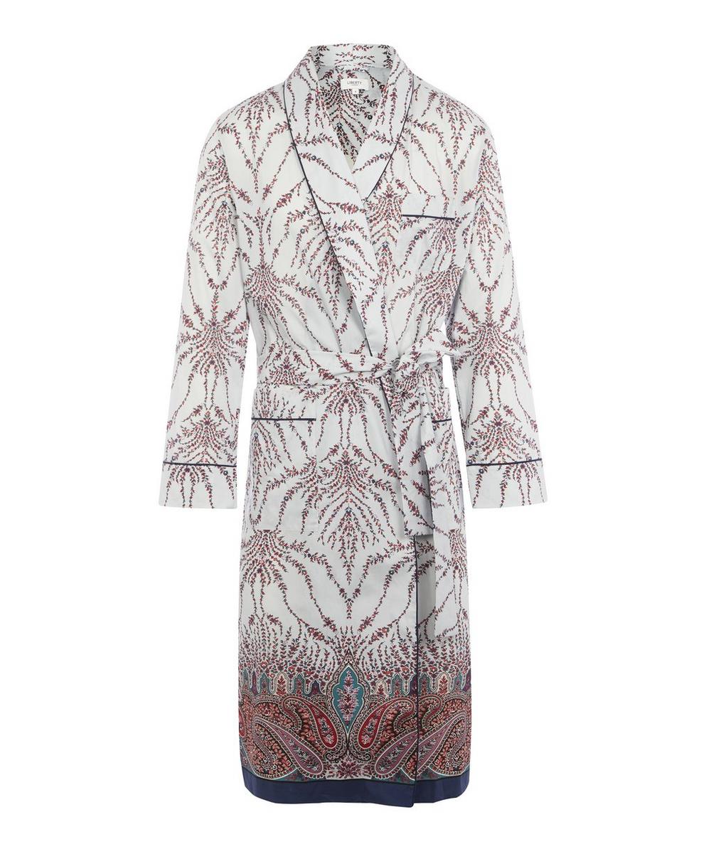Liberty London Leonora Tana Lawn' Cotton Dressing Gown In Blue