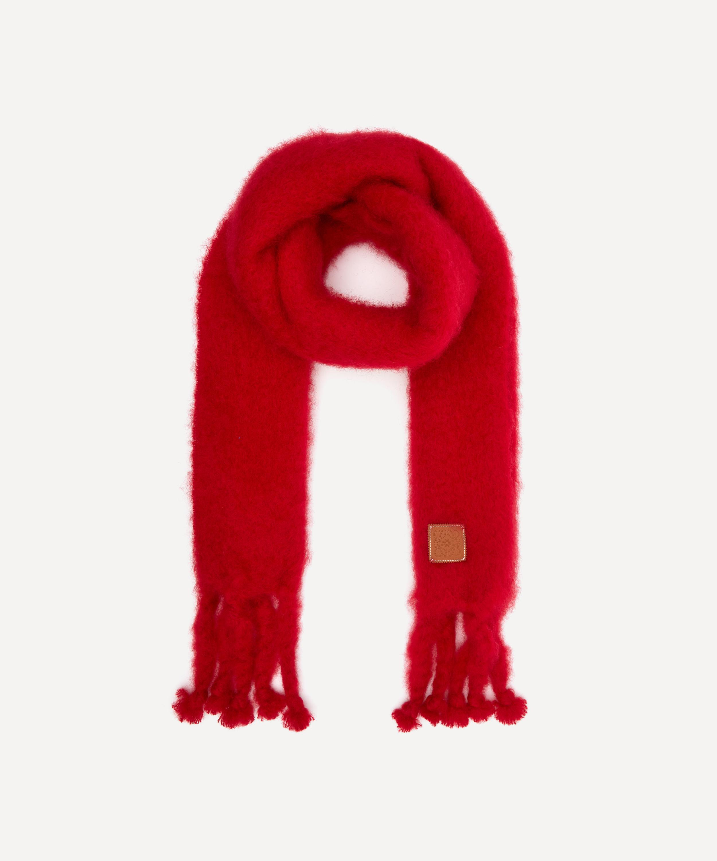 Plain Mohair-Blend Scarf