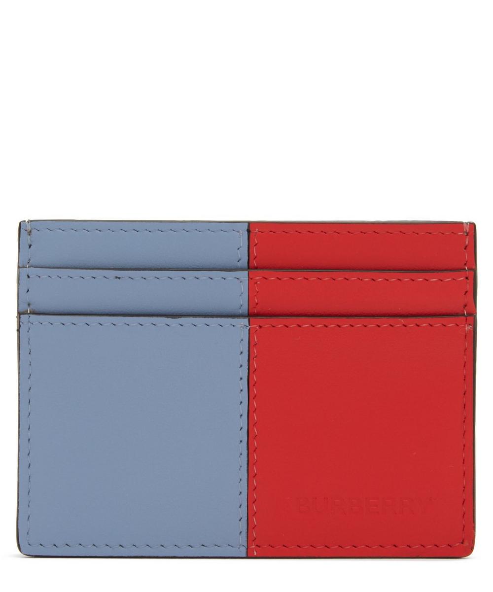 BURBERRY COLOUR BLOCK LEATHER ZIP CARD HOLDER,5059419022795