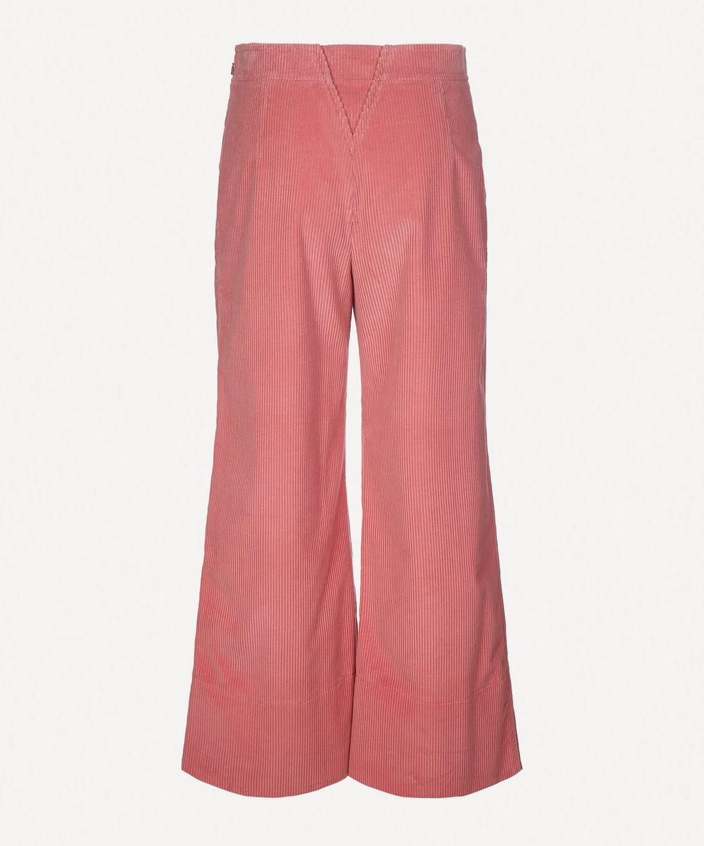 Chloé Corduroy Wide-leg Trousers In Burnt Rose