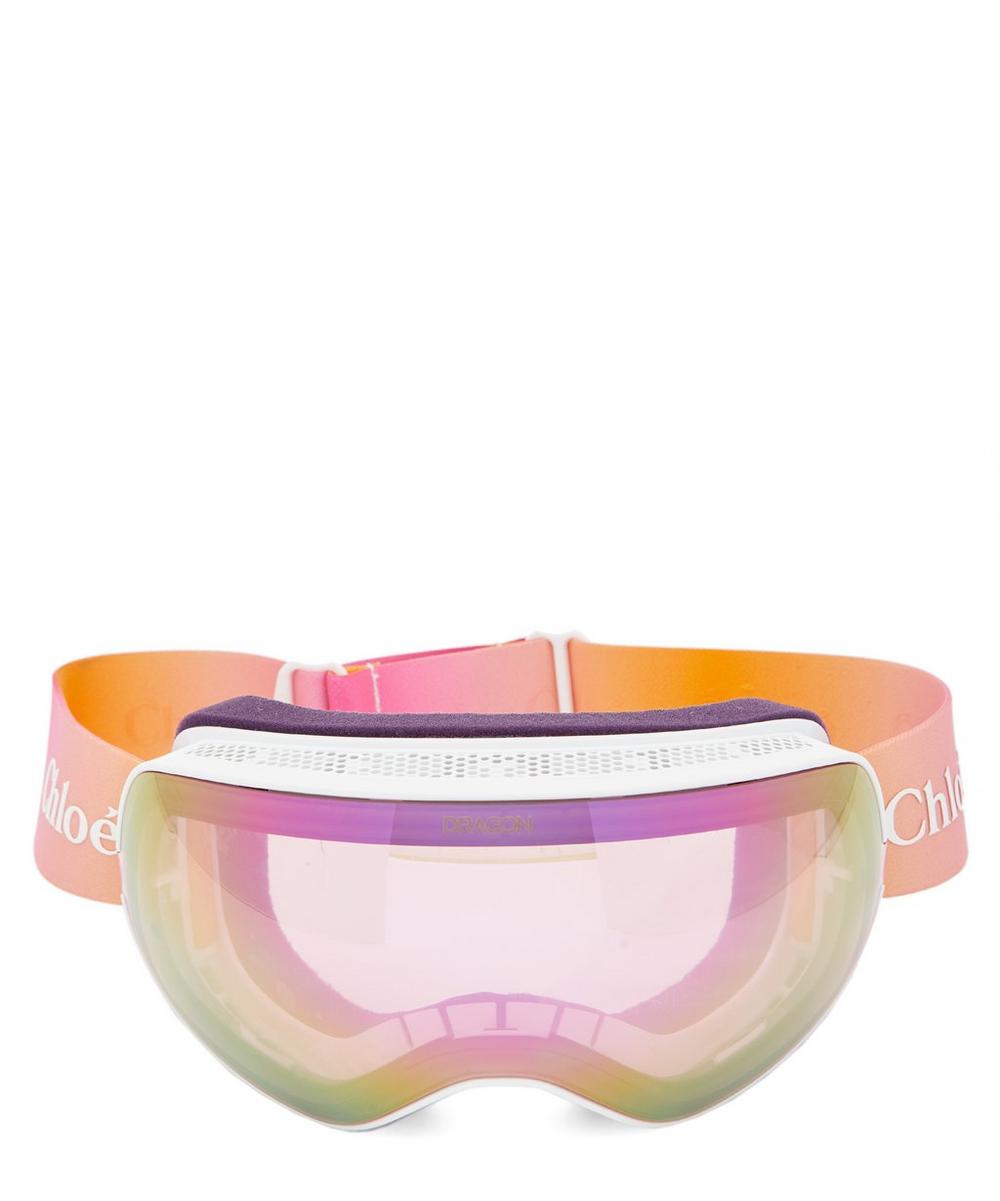 Chloé Cassidy Ski Goggles In White Pink