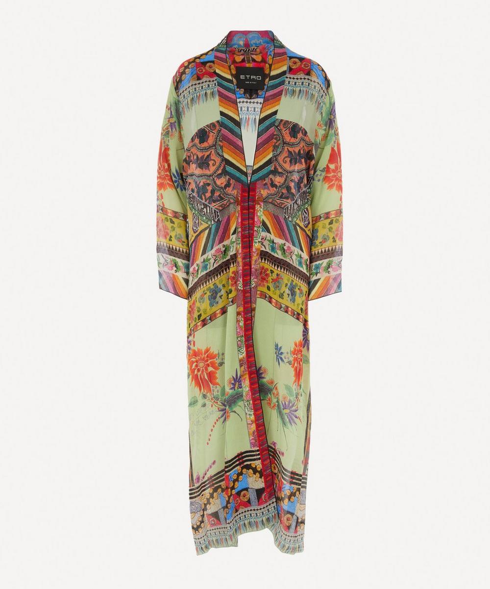 Etro Iris Patchwork-print Kimono In Multicoloured