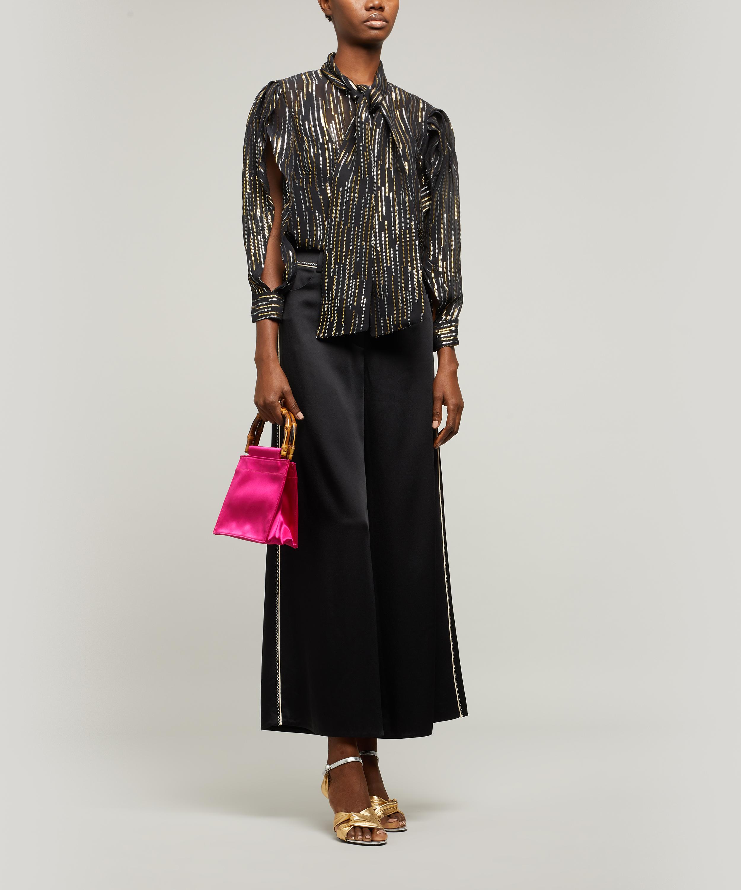 Bamboo Handle Silk Bag