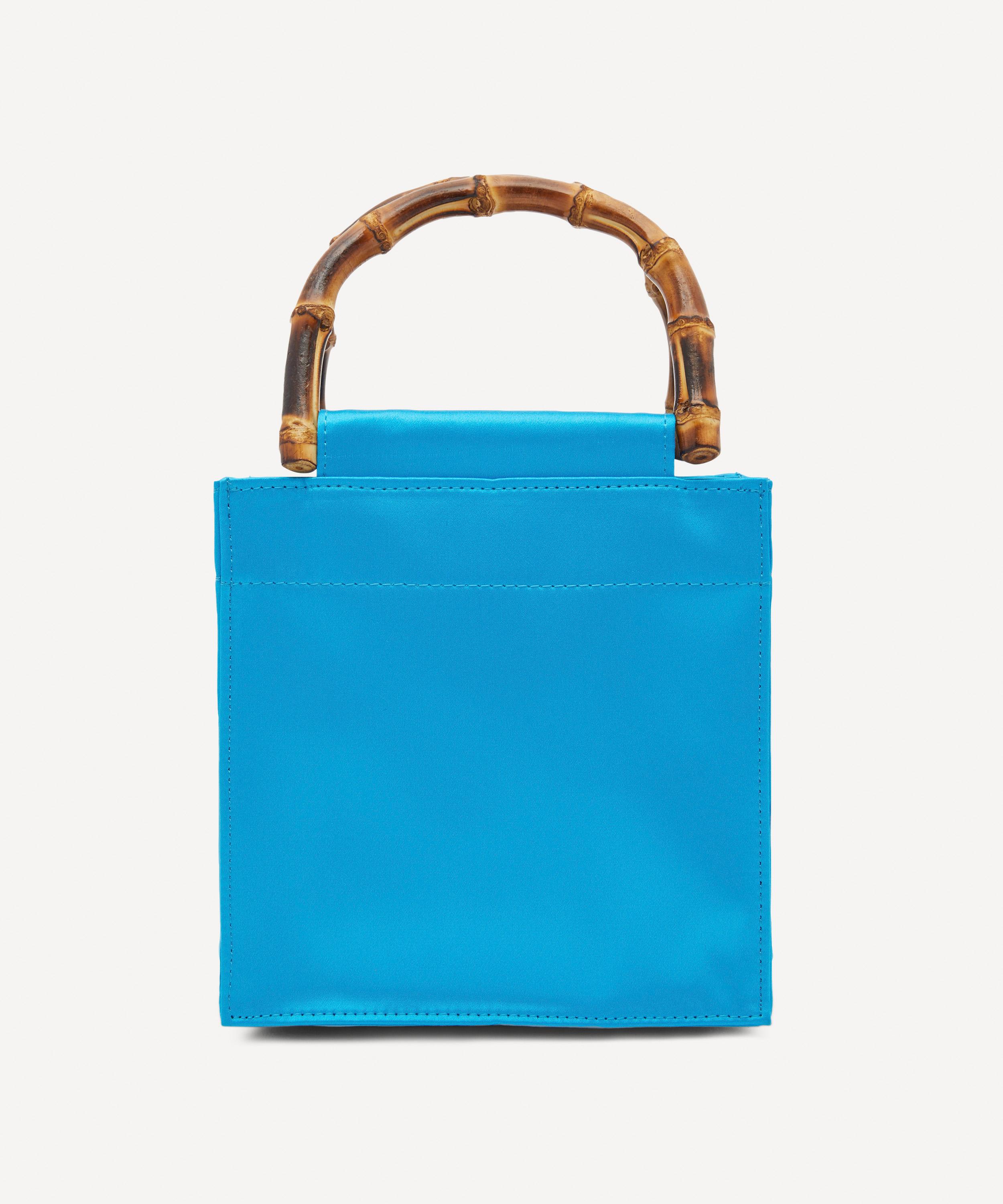 Hai Bamboo Handle Silk Bag In Electric Blue | ModeSens