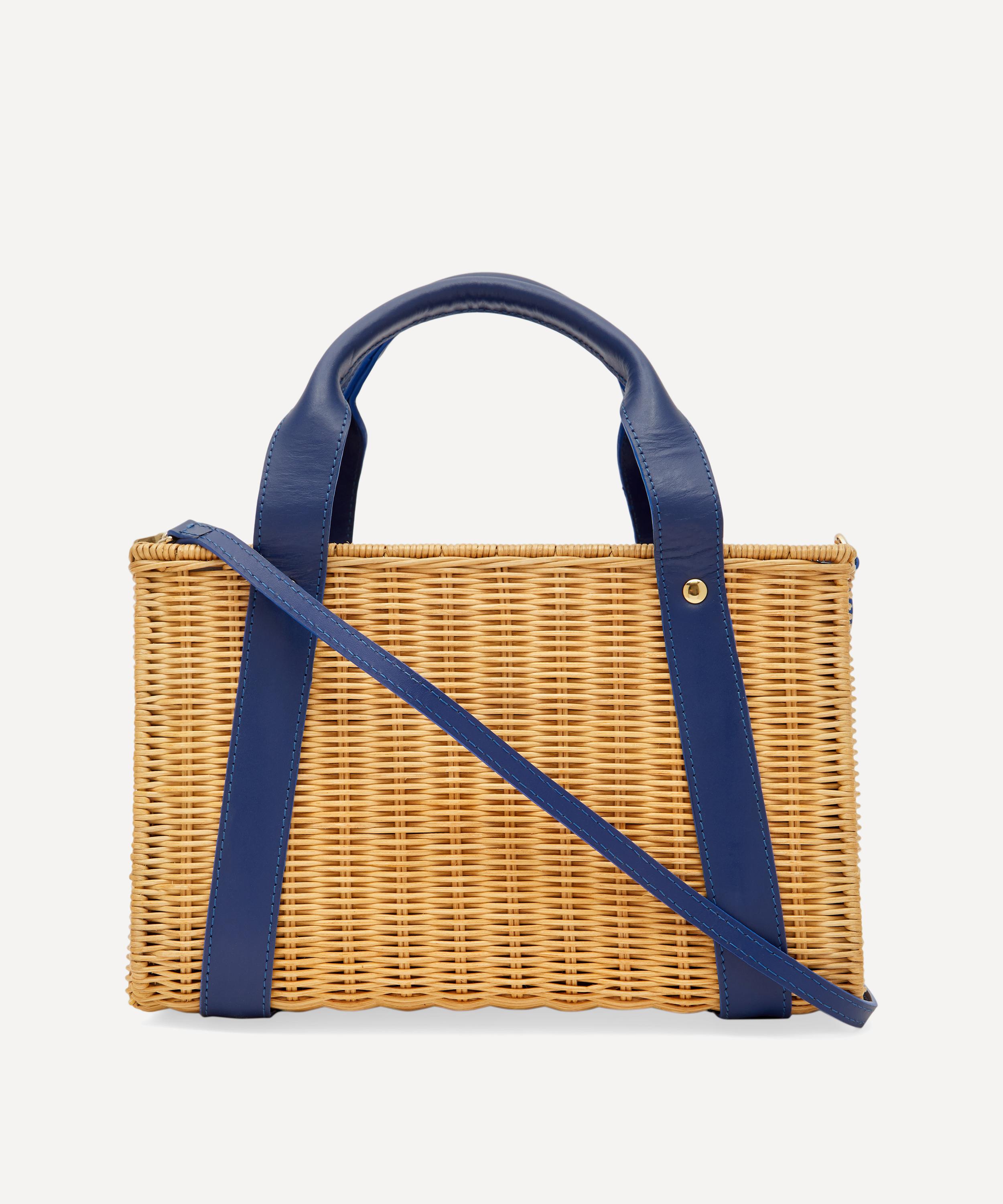 wicker tote bag