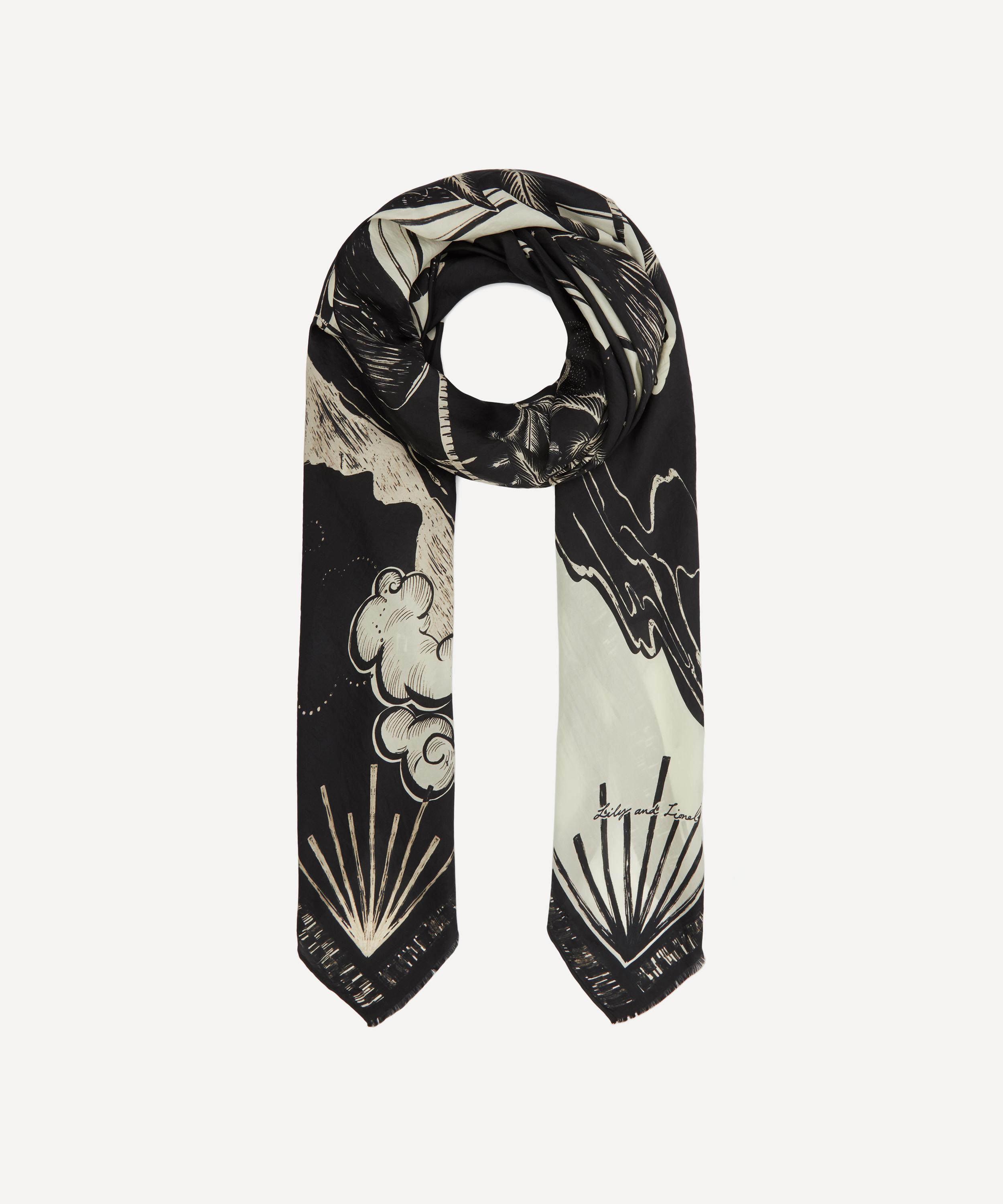 Mystic Palm Silk Habotai Scarf