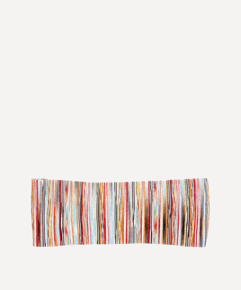 Missoni Multicoloured Stripe Headband In White