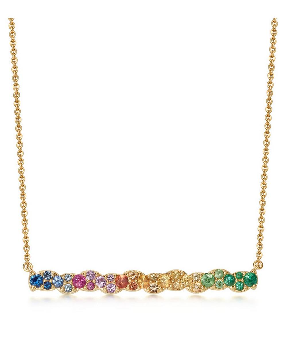 Astley Clarke Gold Interstellar Rainbow Sapphire Pendant Necklace