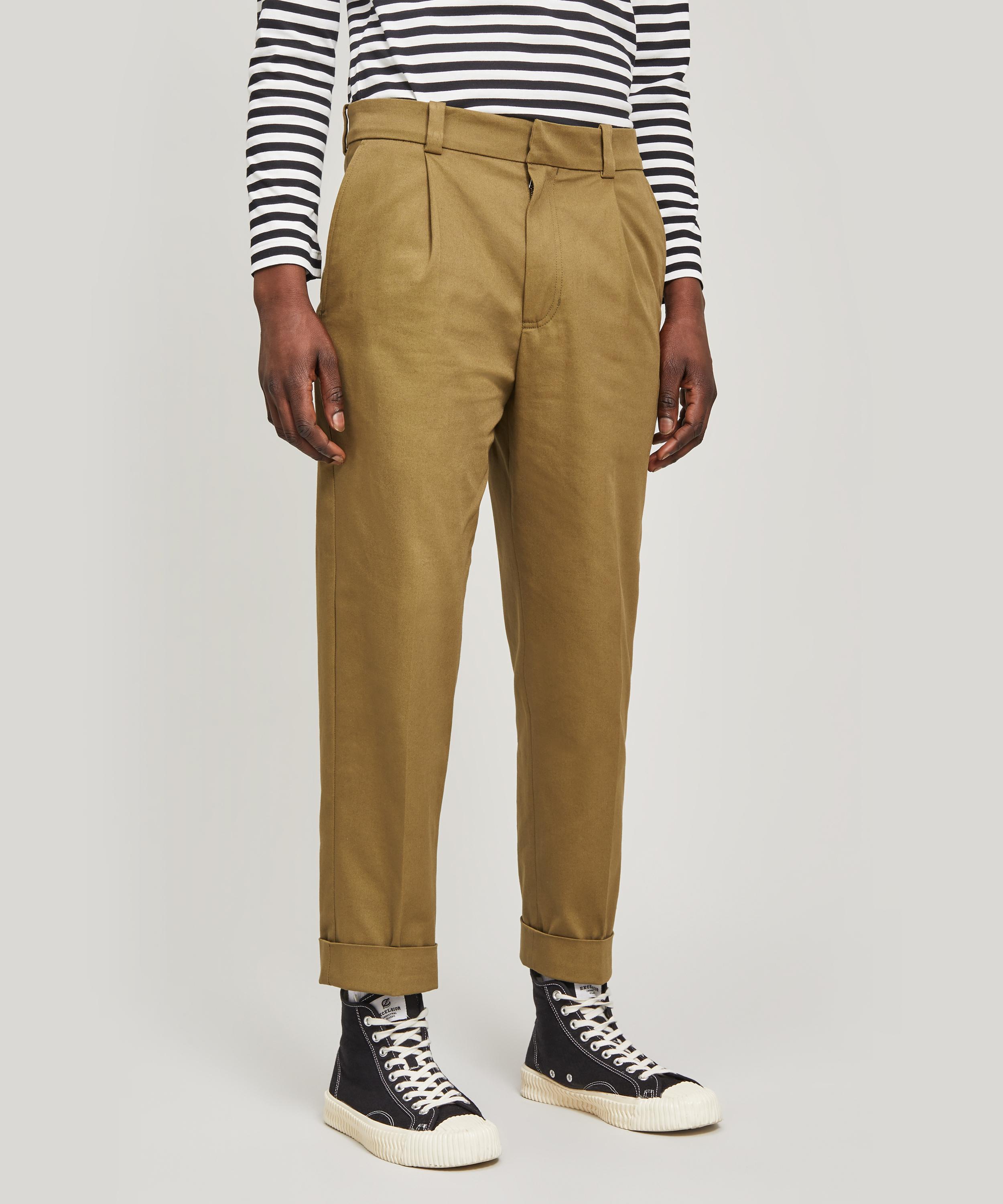 ACNE STUDIOS PIERRE STRUCTURED CROPPED TROUSERS,000643013