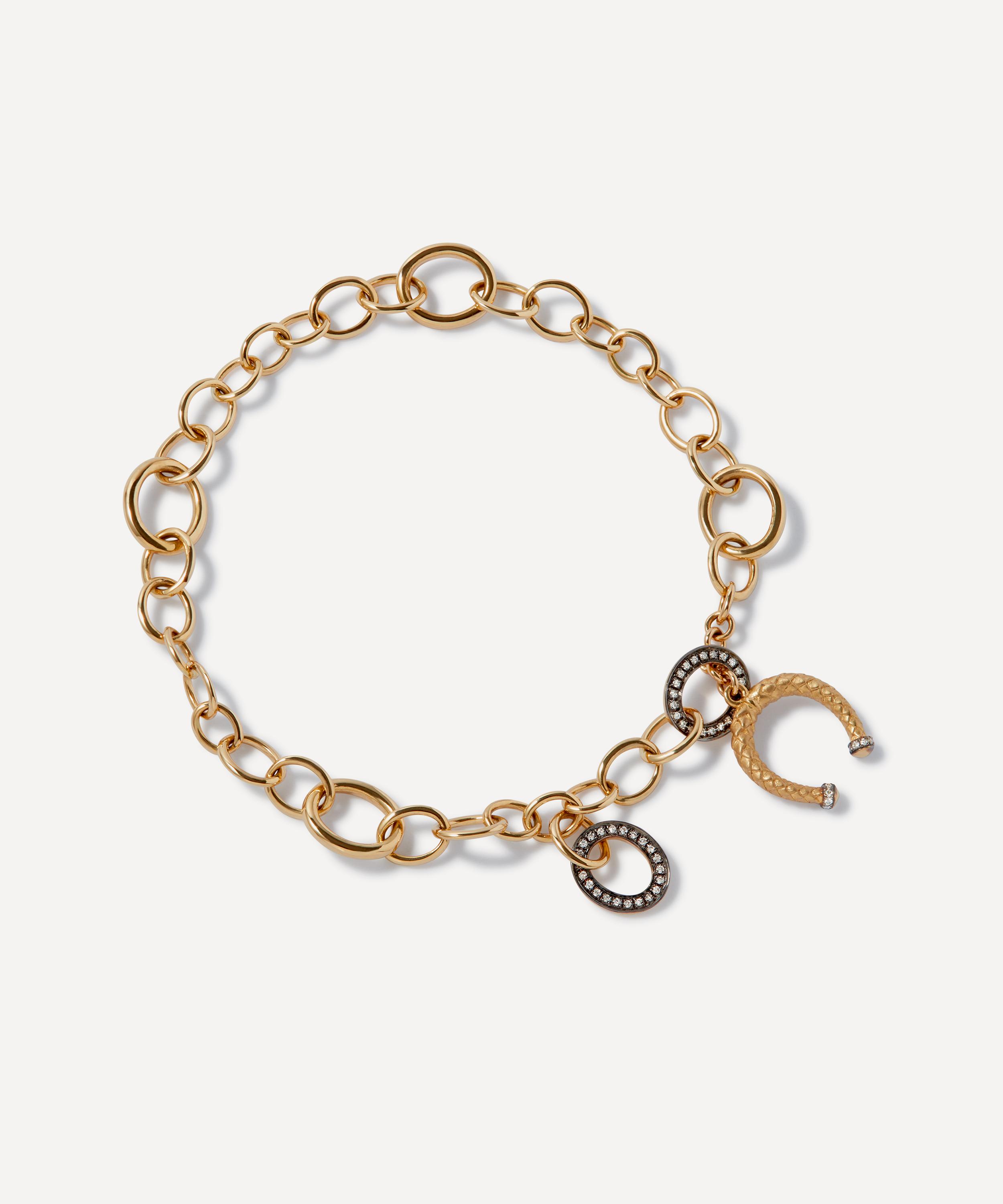 Annoushka X The Vampire's Wife 18ct Gold Diamond Charm Bracelet In Gold