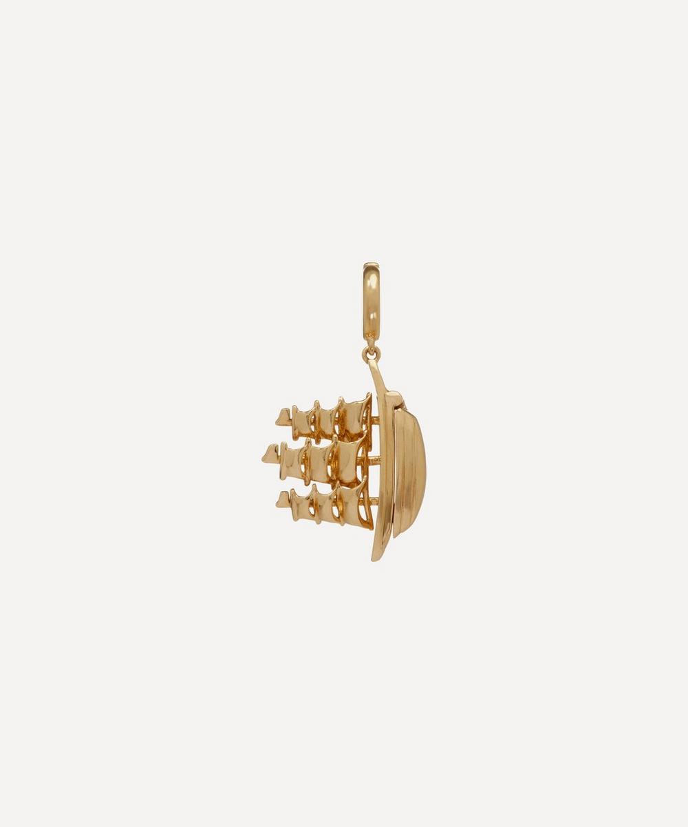 ANNOUSHKA X THE VAMPIRE'S WIFE 18CT GOLD 'THE SHIP SONG' CHARM,000643252