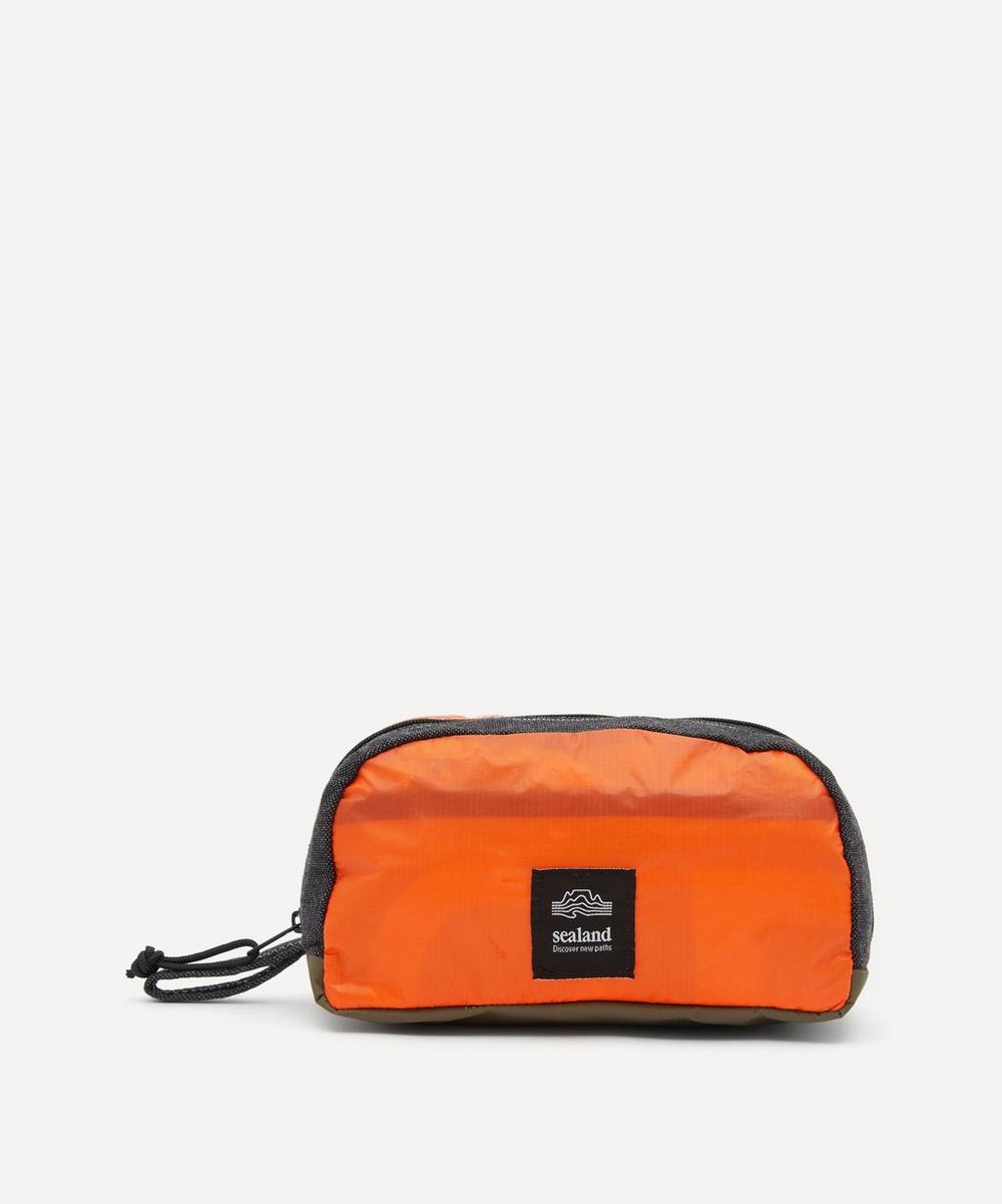 Sealand Toastie Upcycled Ripstop-canvas Wash Bag In Orange