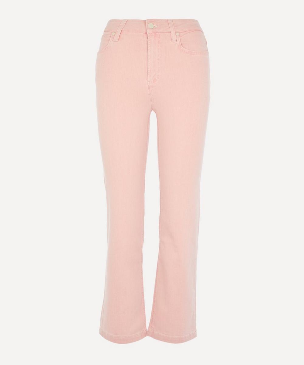 Paige Atley Ankle Flare Jeans In Pink Bloom