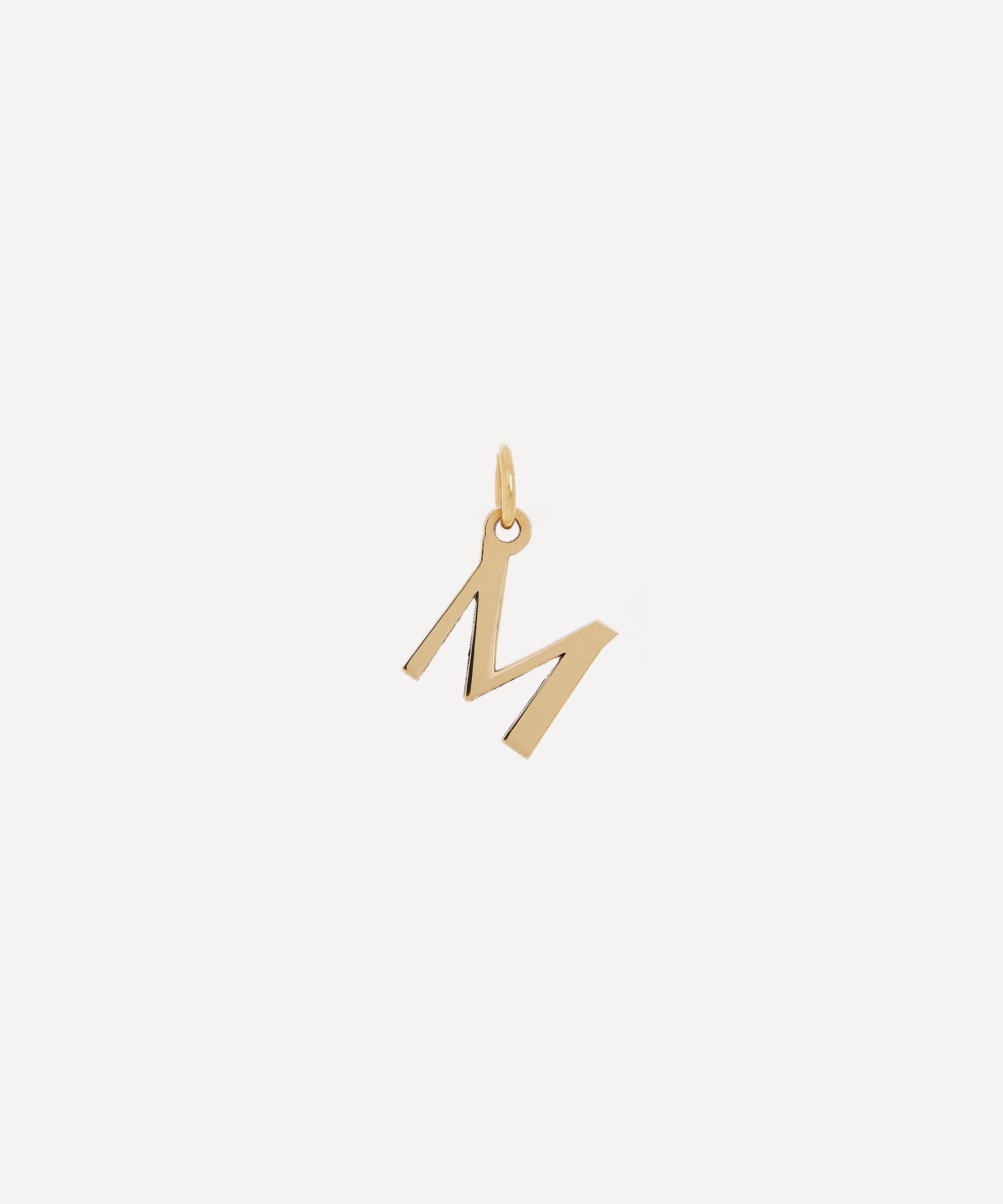 9ct Gold Letter M Alphabet Pendant Liberty