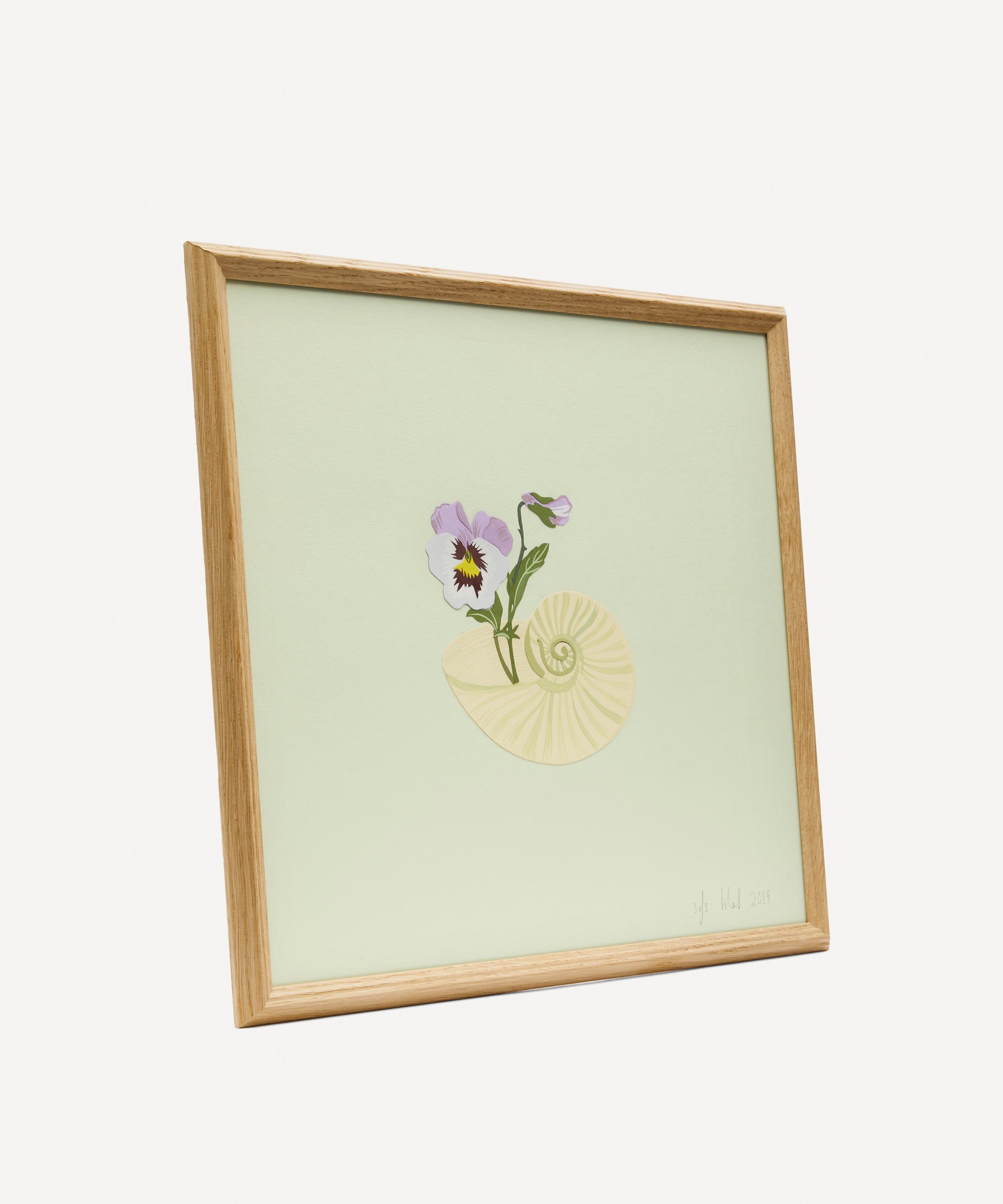 Pansy and Shell Framed Artwork