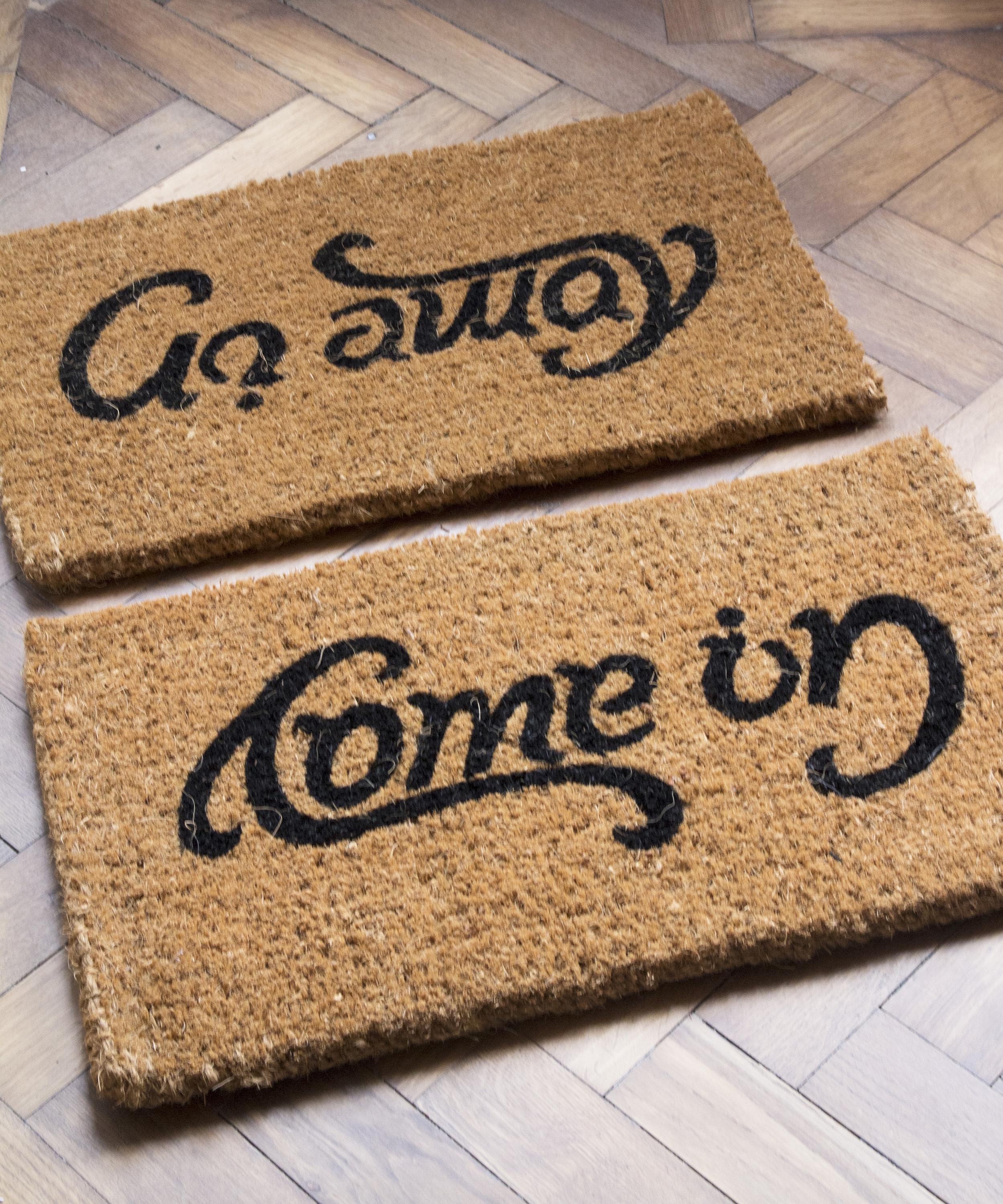 Reversible Come In Go Away Doormat Liberty London