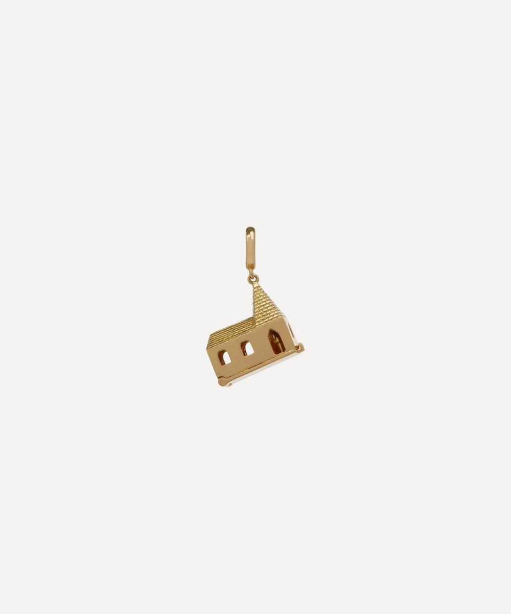 ANNOUSHKA X THE VAMPIRE'S WIFE 18CT GOLD 'GOD IS IN THE HOUSE' CHARM,000644701