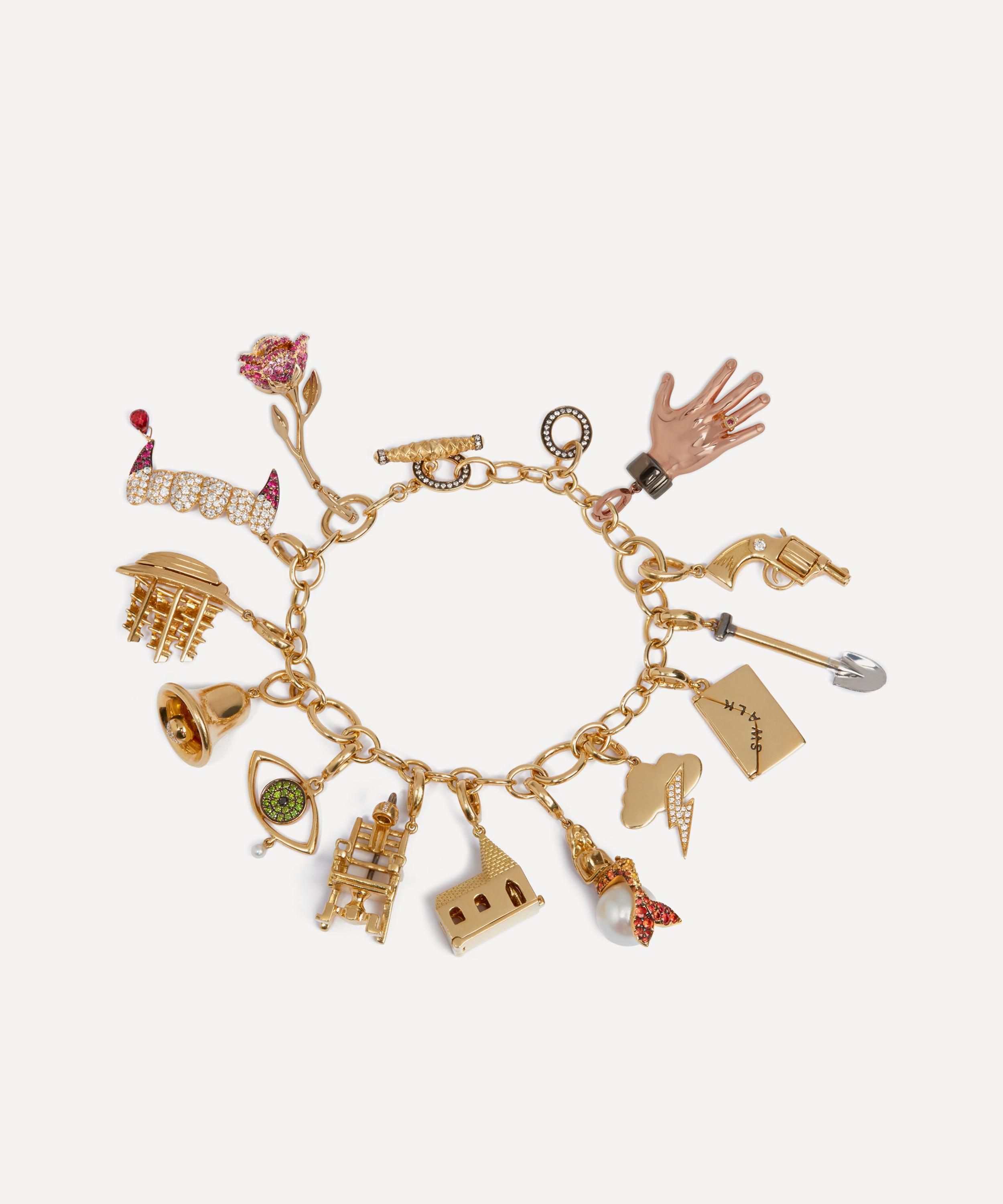 ANNOUSHKA ANNOUSHKA X THE VAMPIRE'S WIFE 18CT GOLD 'THE MERCY SEAT' DIAMOND CHARM 000644707