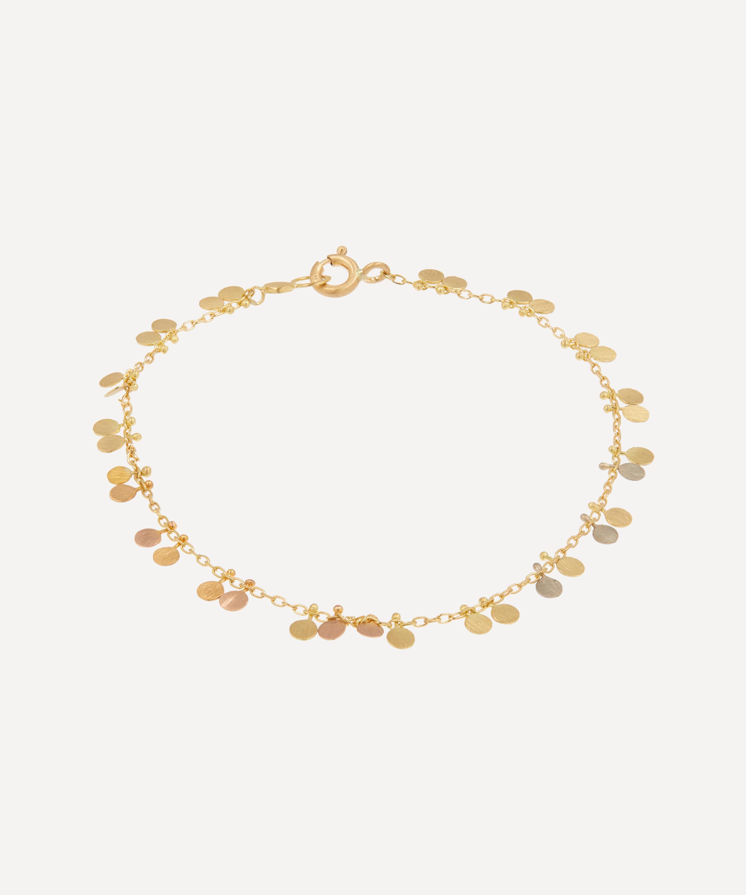 SIA TAYLOR SIA TAYLOR GOLD RAINBOW TINY DOUBLE DOTS BRACELET 