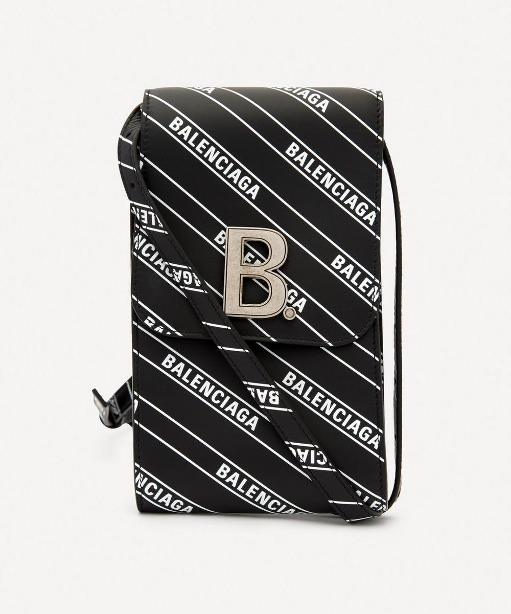 Balenciaga B Logo Leather Mini Bag In Black