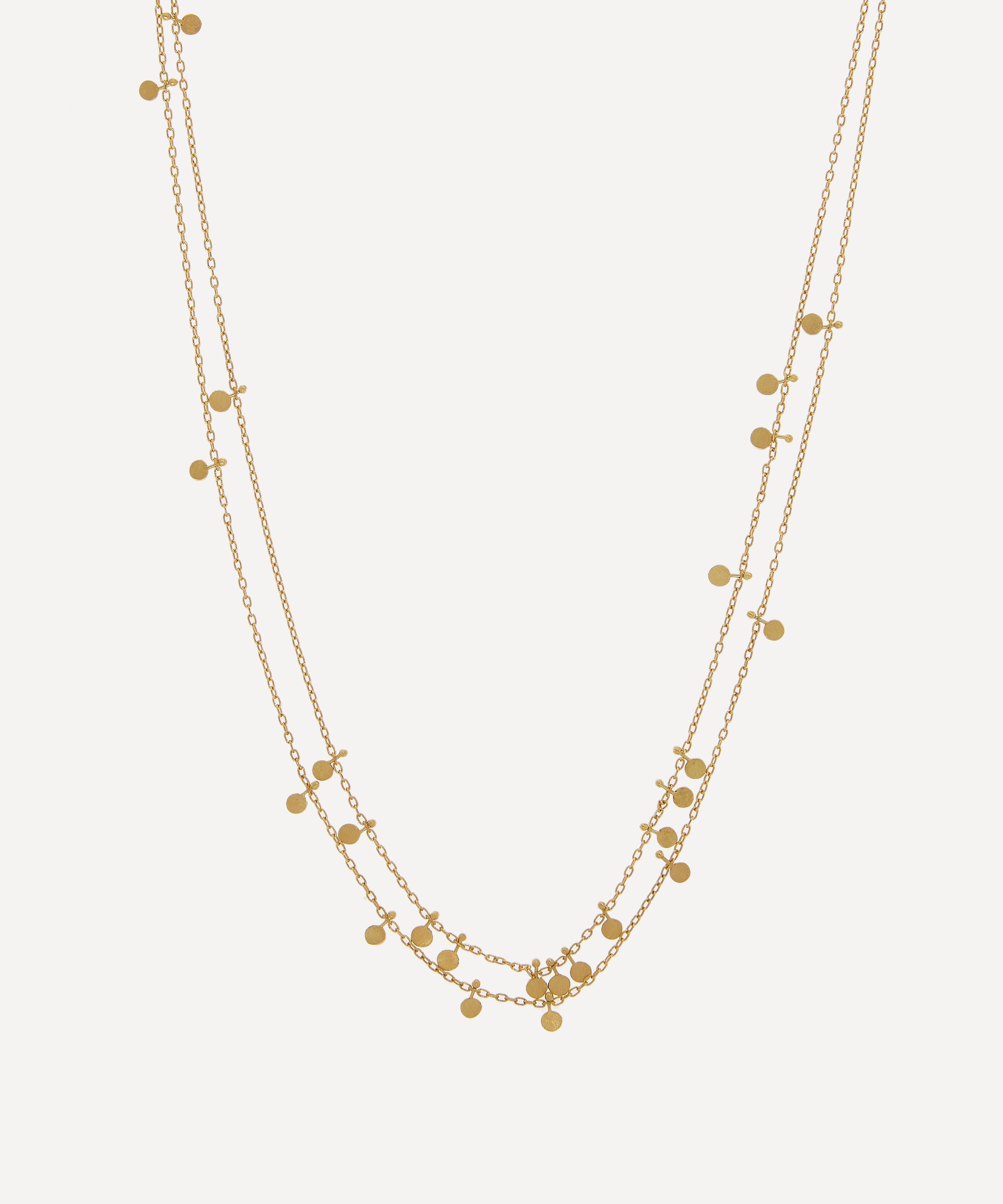 Sia Taylor Gold Tiny Dots Double Chain Necklace