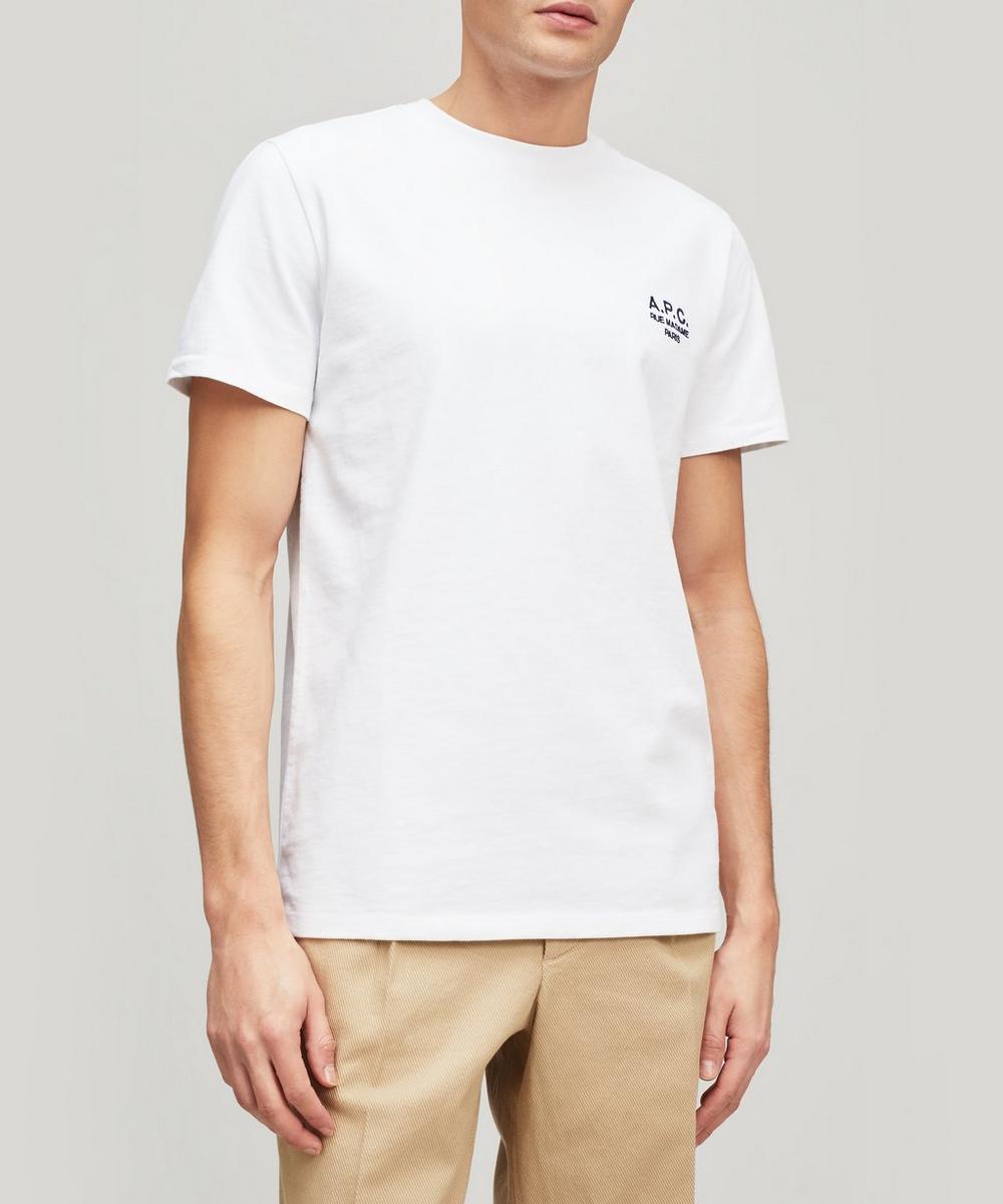 Apc Raymond Embroidered Logo T-shirt In Blanc