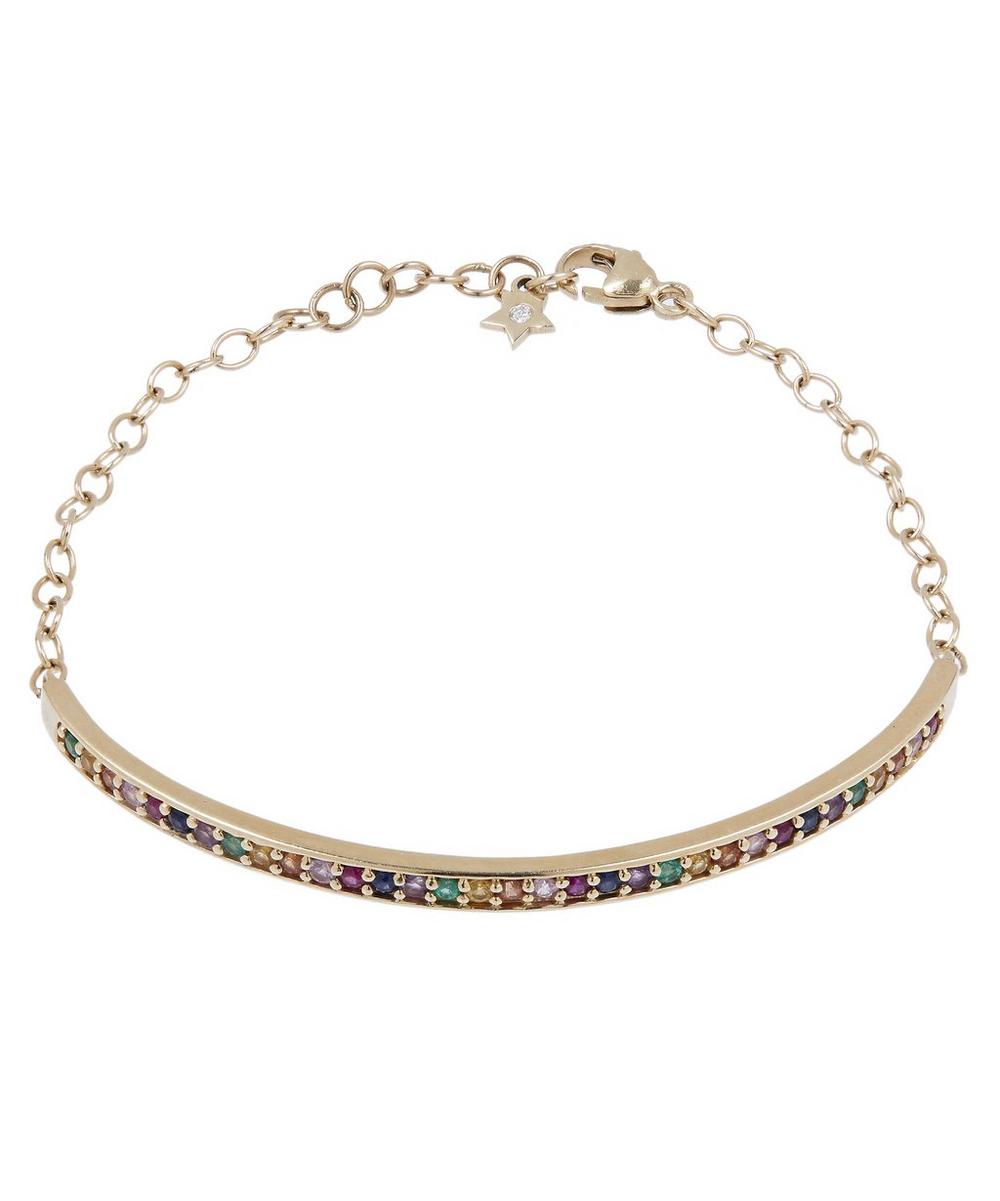 Andrea Fohrman Gold Rainbow Sapphire Bracelet