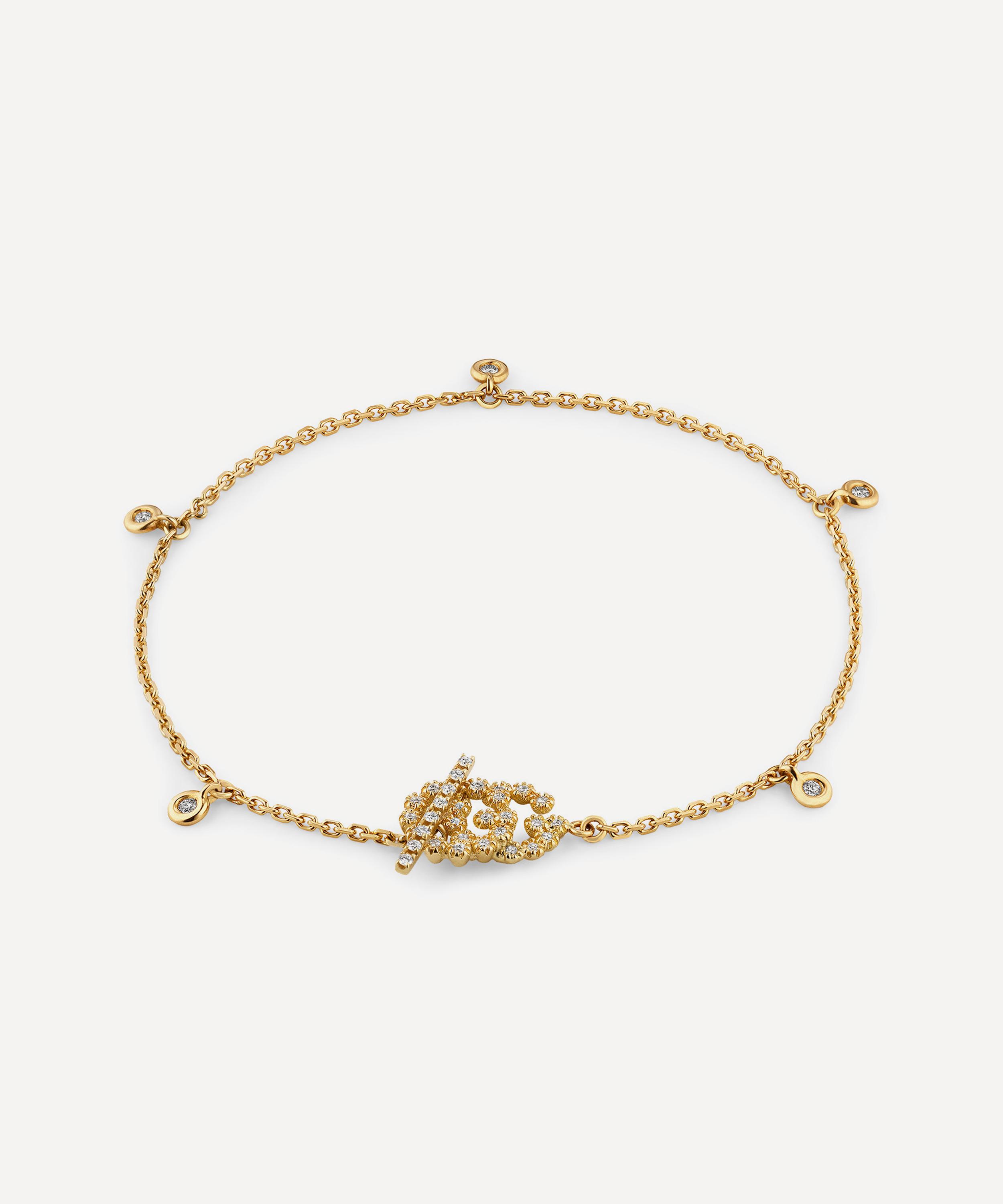 Gold GG Running Diamond Bracelet