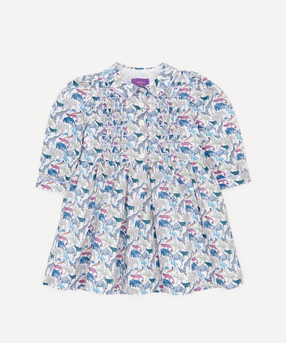Liberty - Queue For The Zoo Long Sleeved Shirt Dress 2-10 Years image number 0