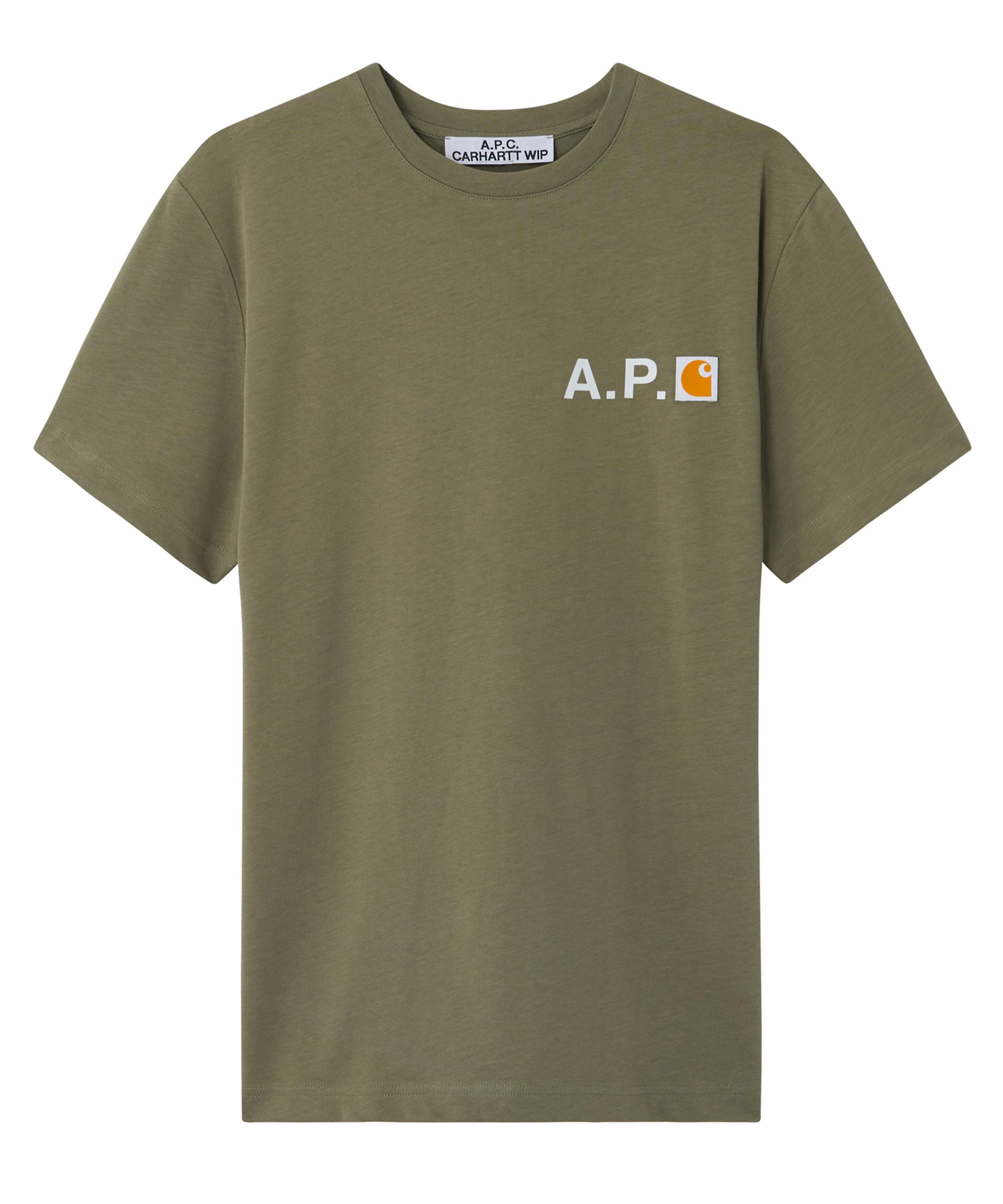Apc X Carhartt Fire Logo Cotton T-shirt In Green