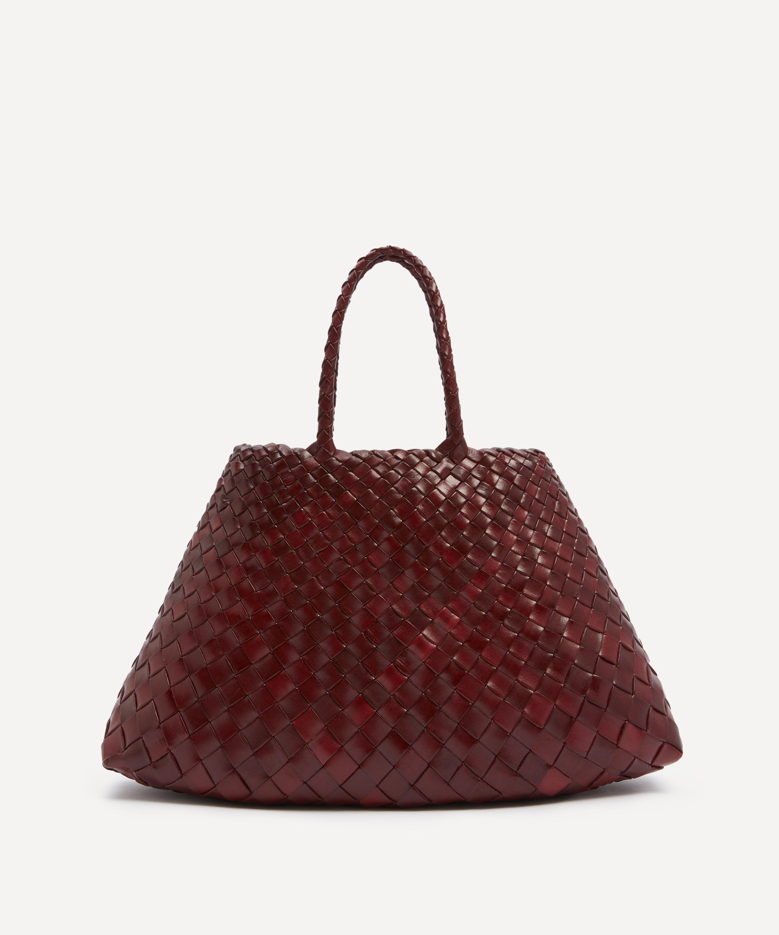 Dragon Diffusion Women's Small Santa Croce Woven Leather Tote Bag In Red