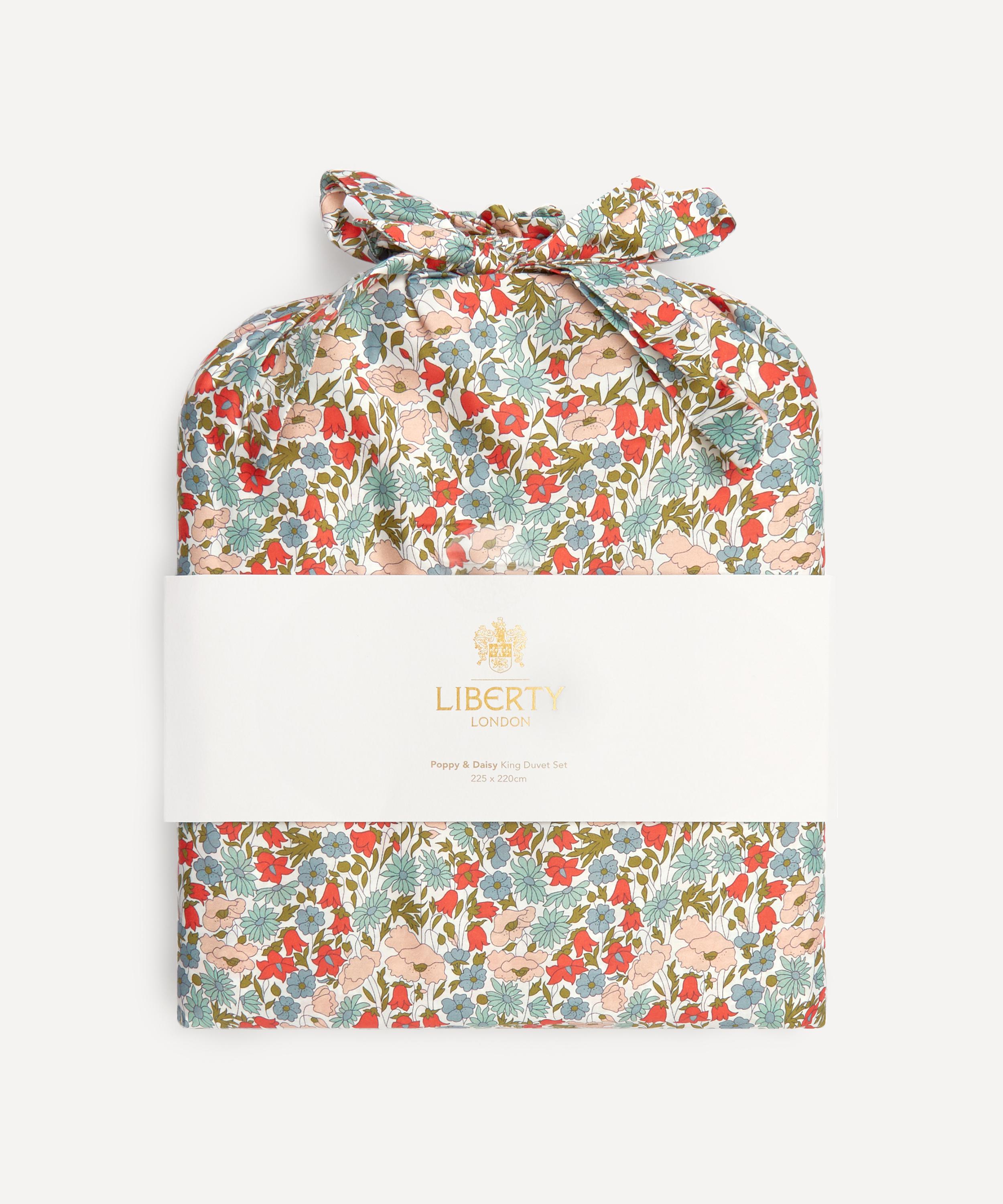 Poppy And Daisy Cotton Sateen King Duvet Cover Set Liberty London