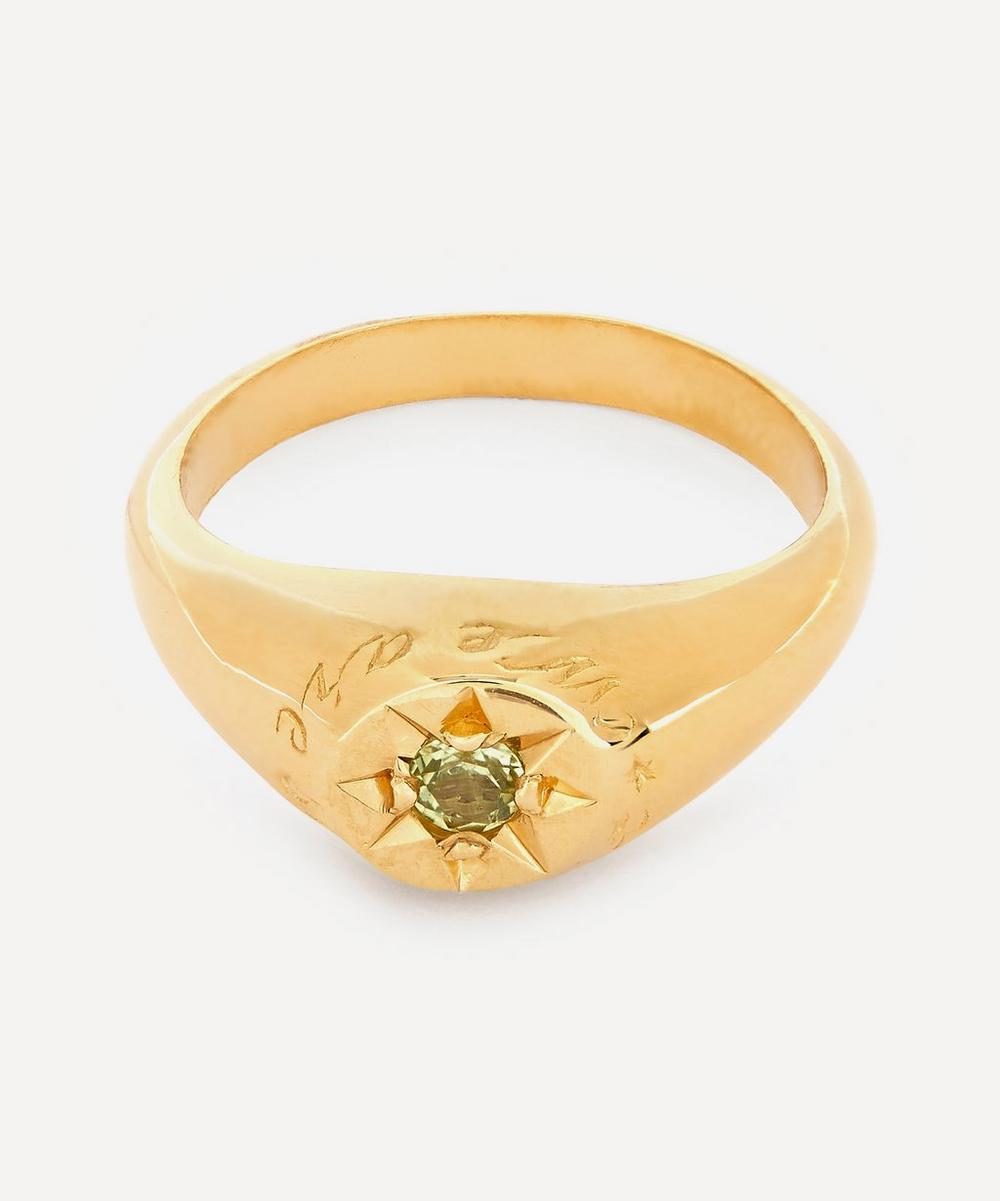 Alex Monroe Gold-plated Peridot Birthstone Ring