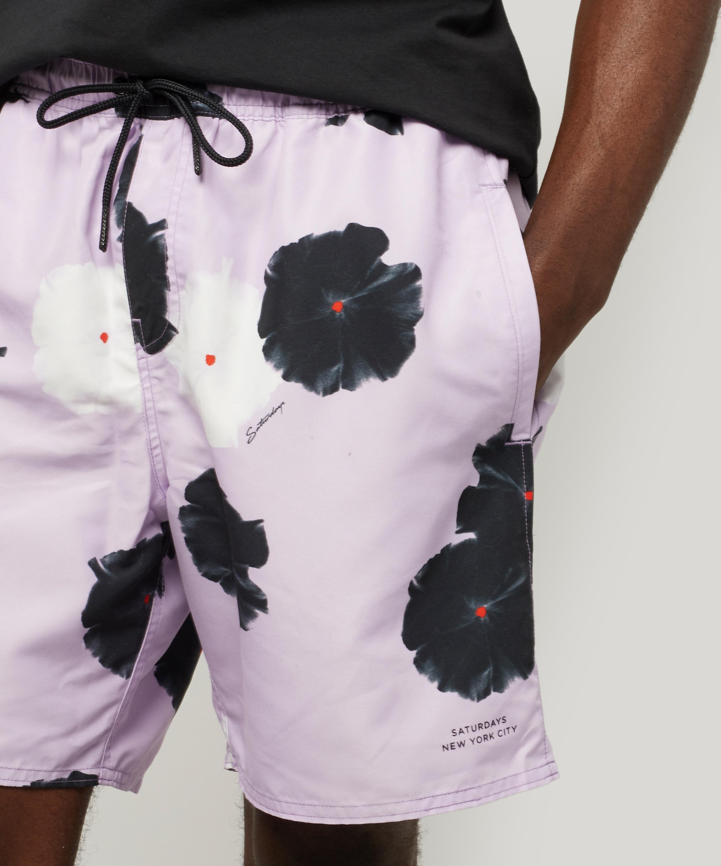 flower swim shorts