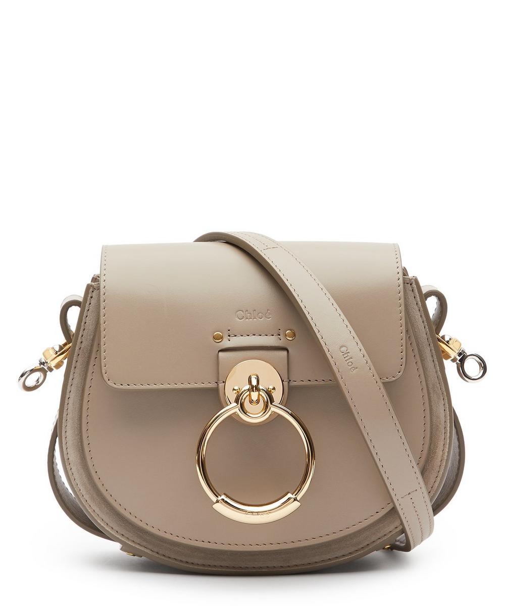Chloé Tess Small Leather Handbag In Motty Grey