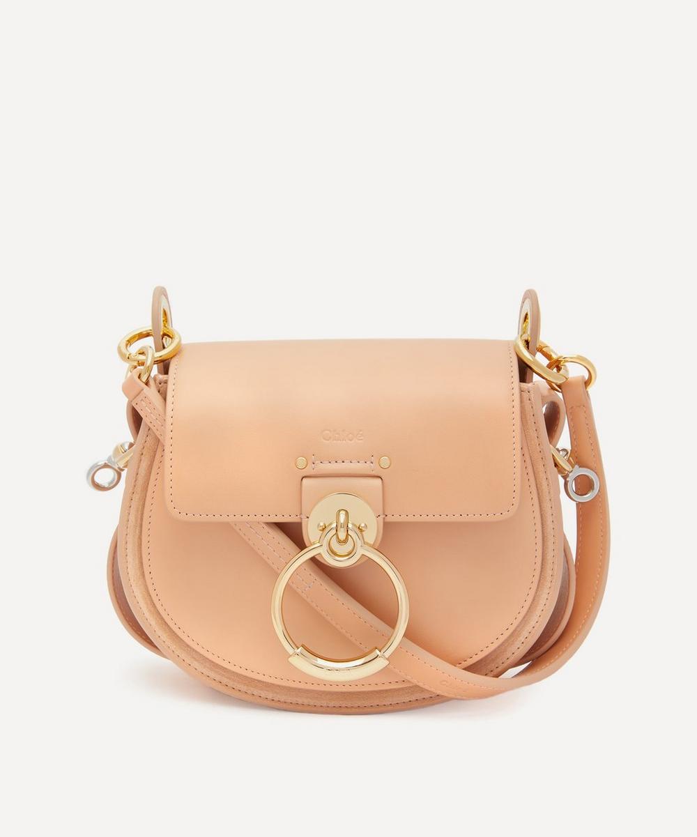 Chloé Tess Small Leather Handbag In Milky Orange