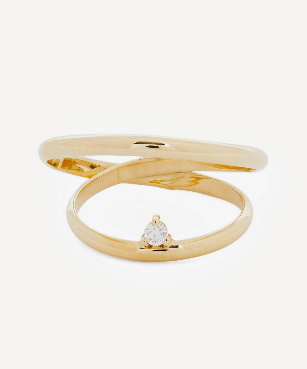 Mizuki Gold Elipse Diamond Ring
