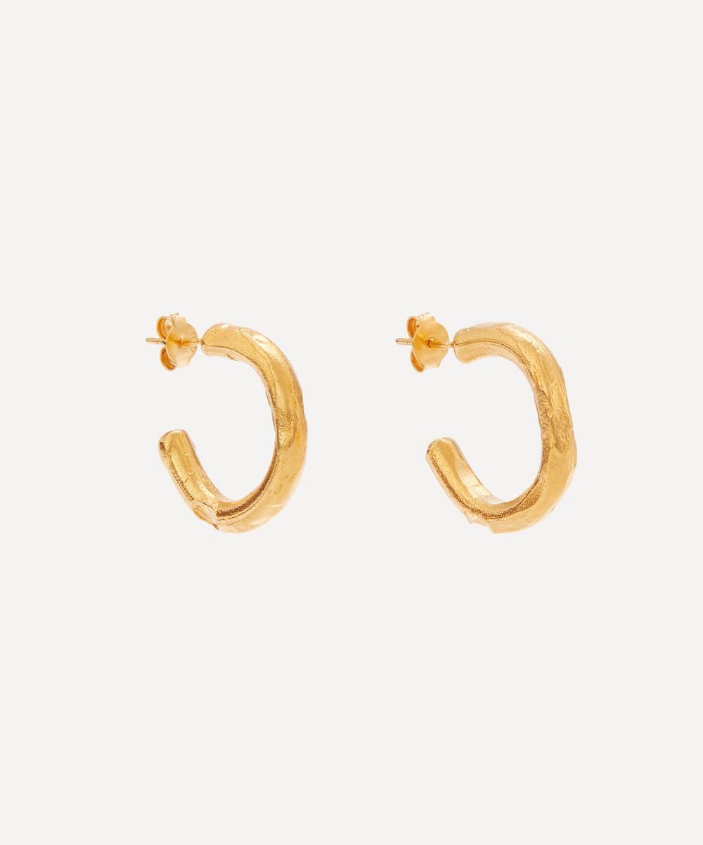 Alighieri - Gold-Plated The Etruscan Reminder Hoop Earrings image number 0