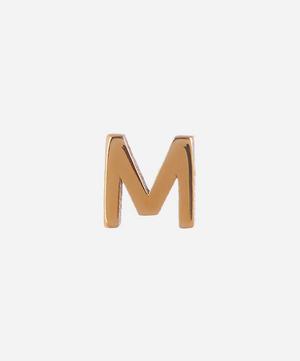 9ct Gold M Initial Stud Earring