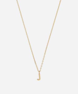9ct Gold J Initial Pendant Necklace