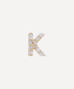 9ct Gold K Diamond Initial Stud Earring