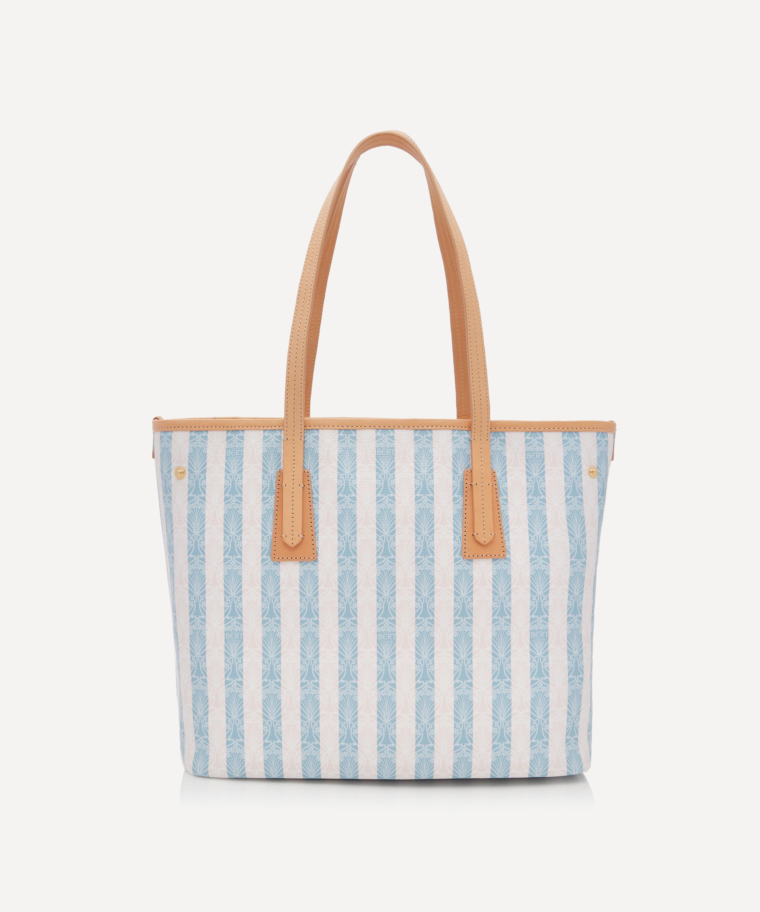 Liberty London Iphis Stripe Little Marlborough Tote Bag In Blue