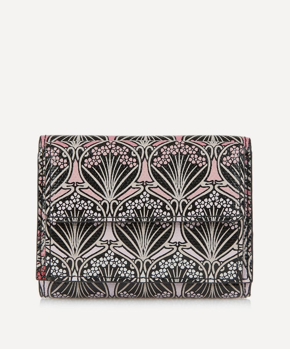 Liberty London Iphis Sunset Canvas Mini Trifold Wallet In Coral