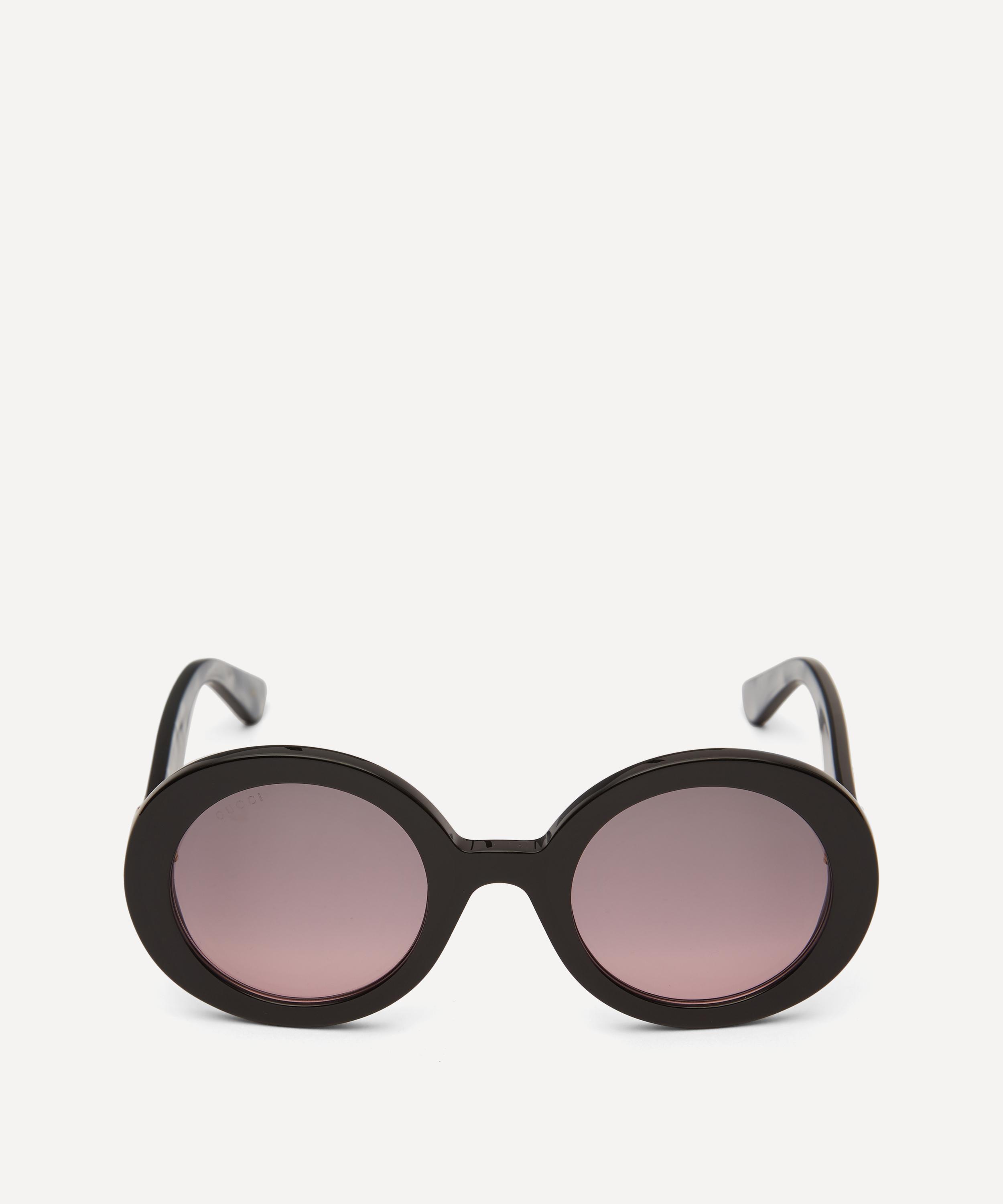 Gucci Oversized Round Acetate Sunglasses In Black