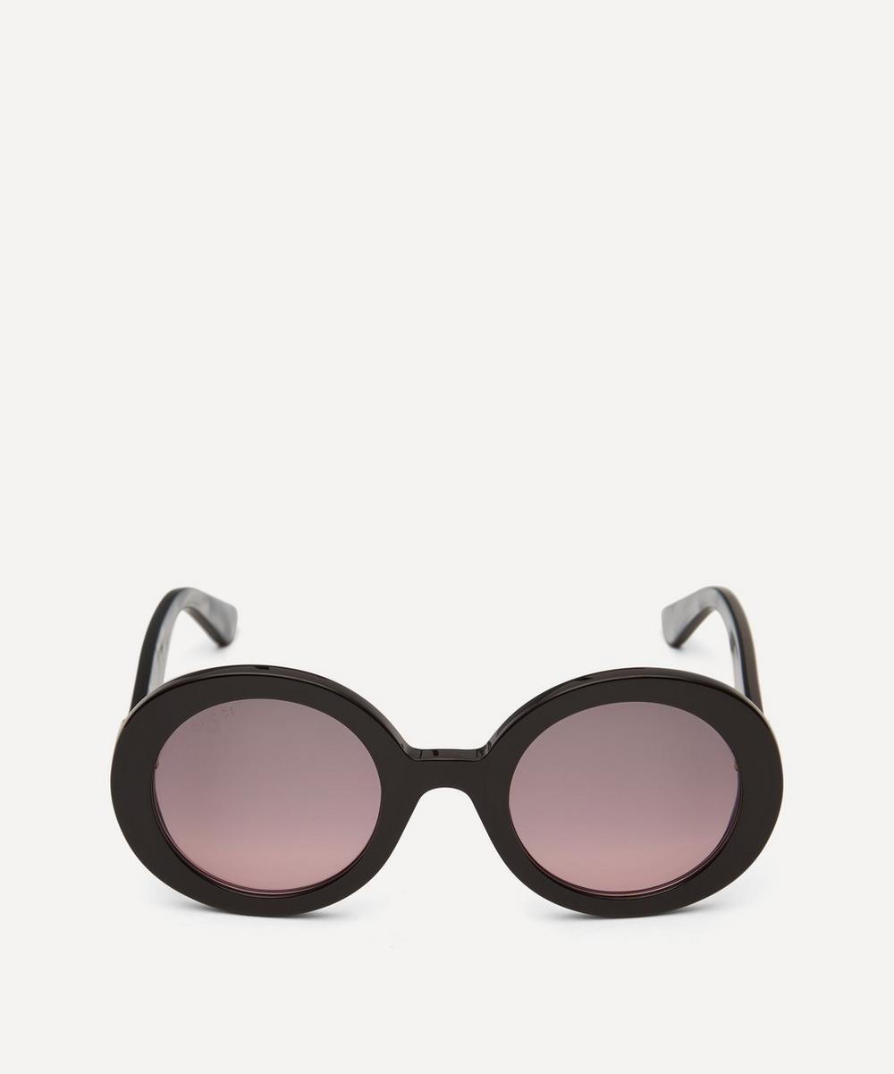Gucci Oversized Round Acetate Sunglasses In Black